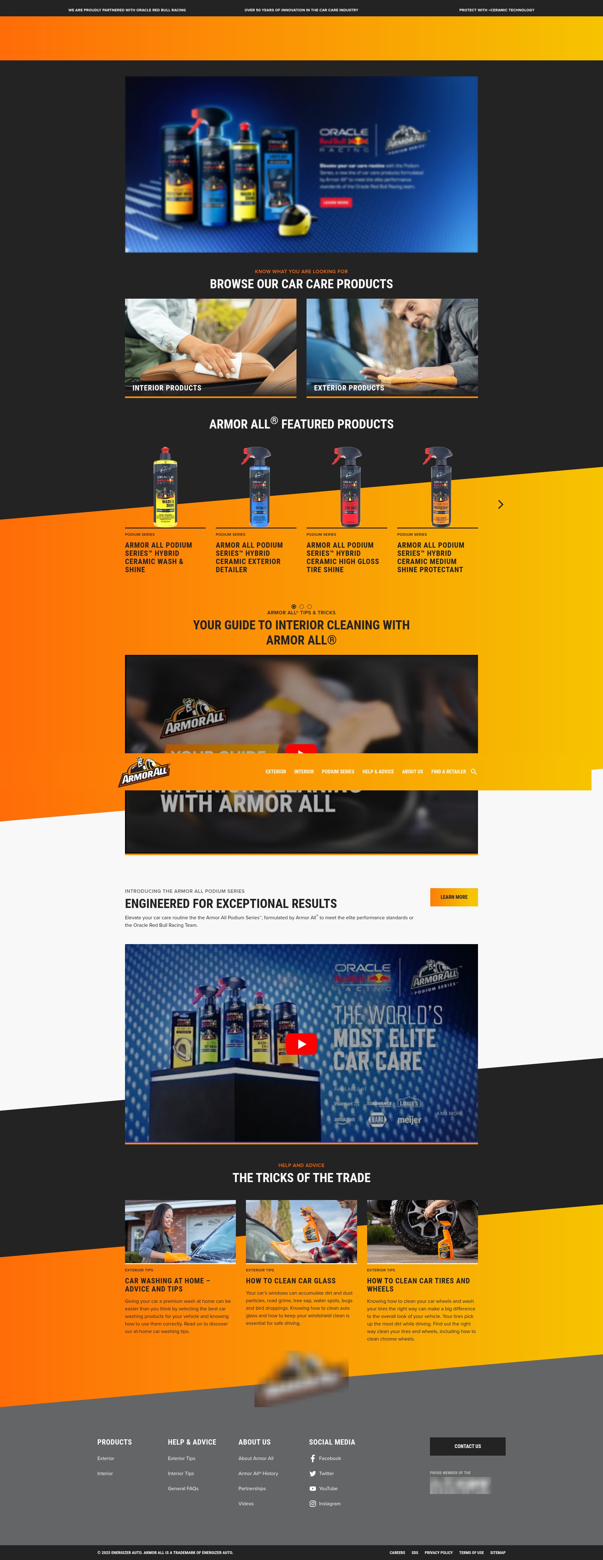 Screenshot of armorall.com