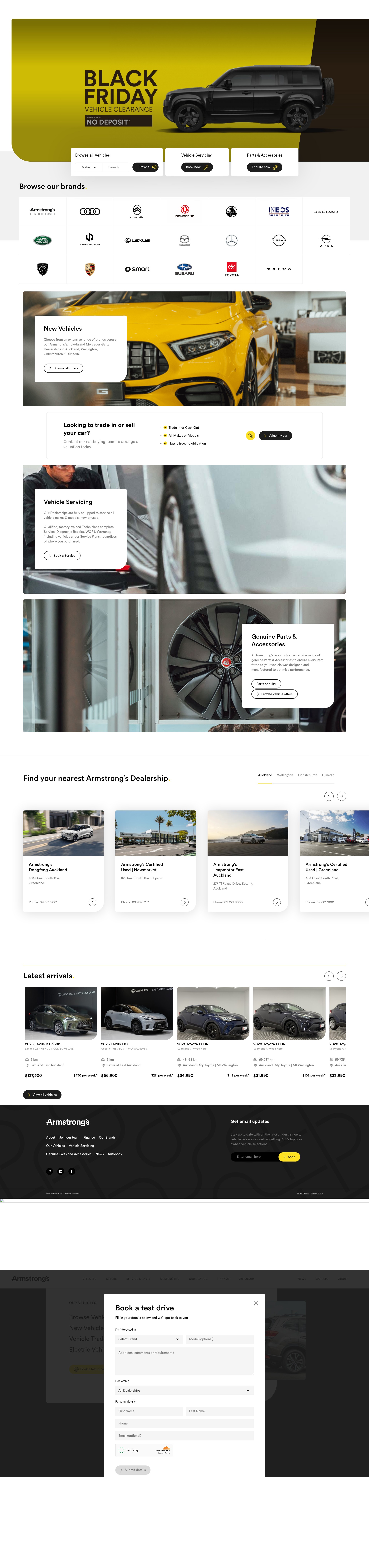 Screenshot of armstrongs.co.nz
