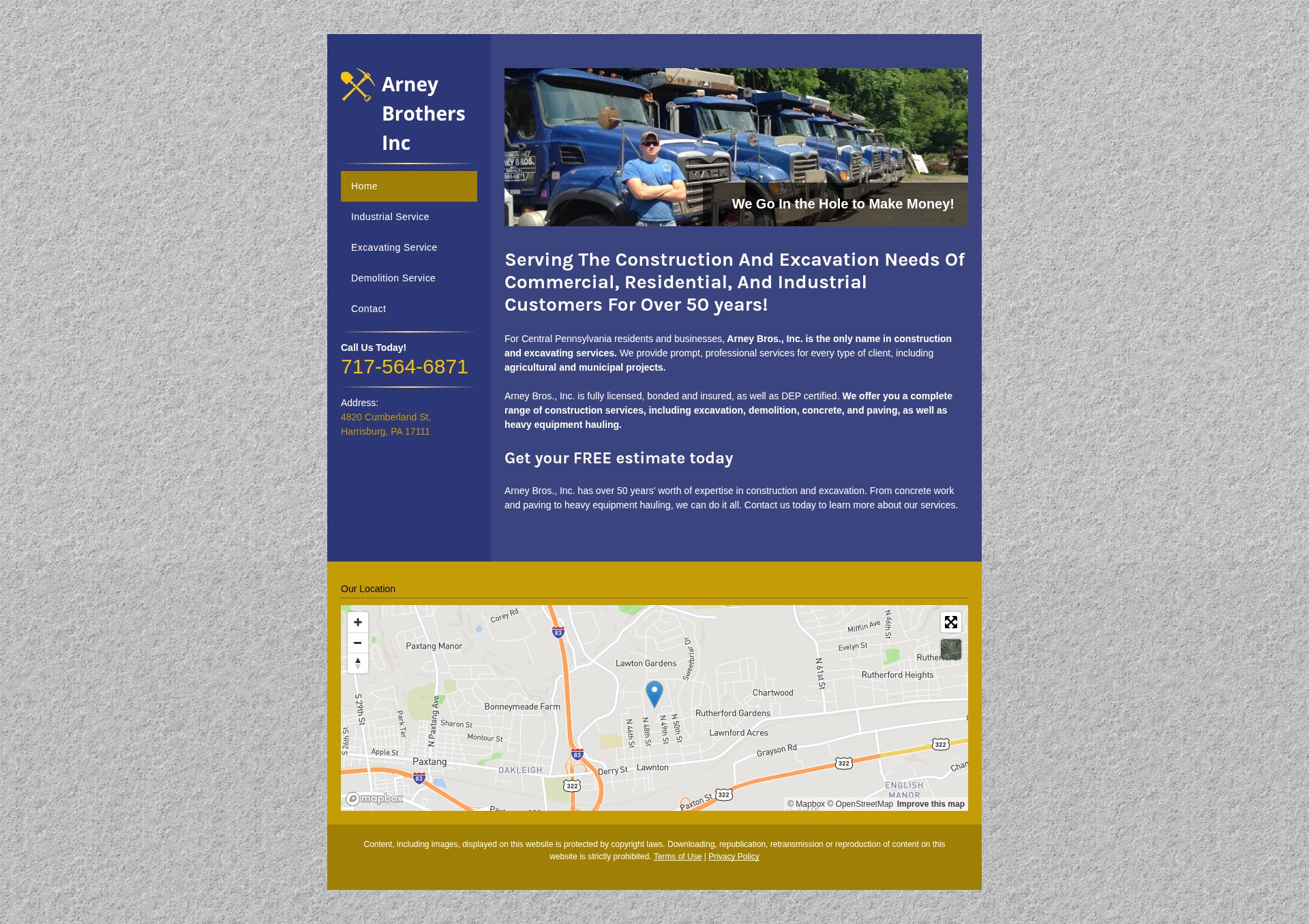 Screenshot of arneybrothers.com