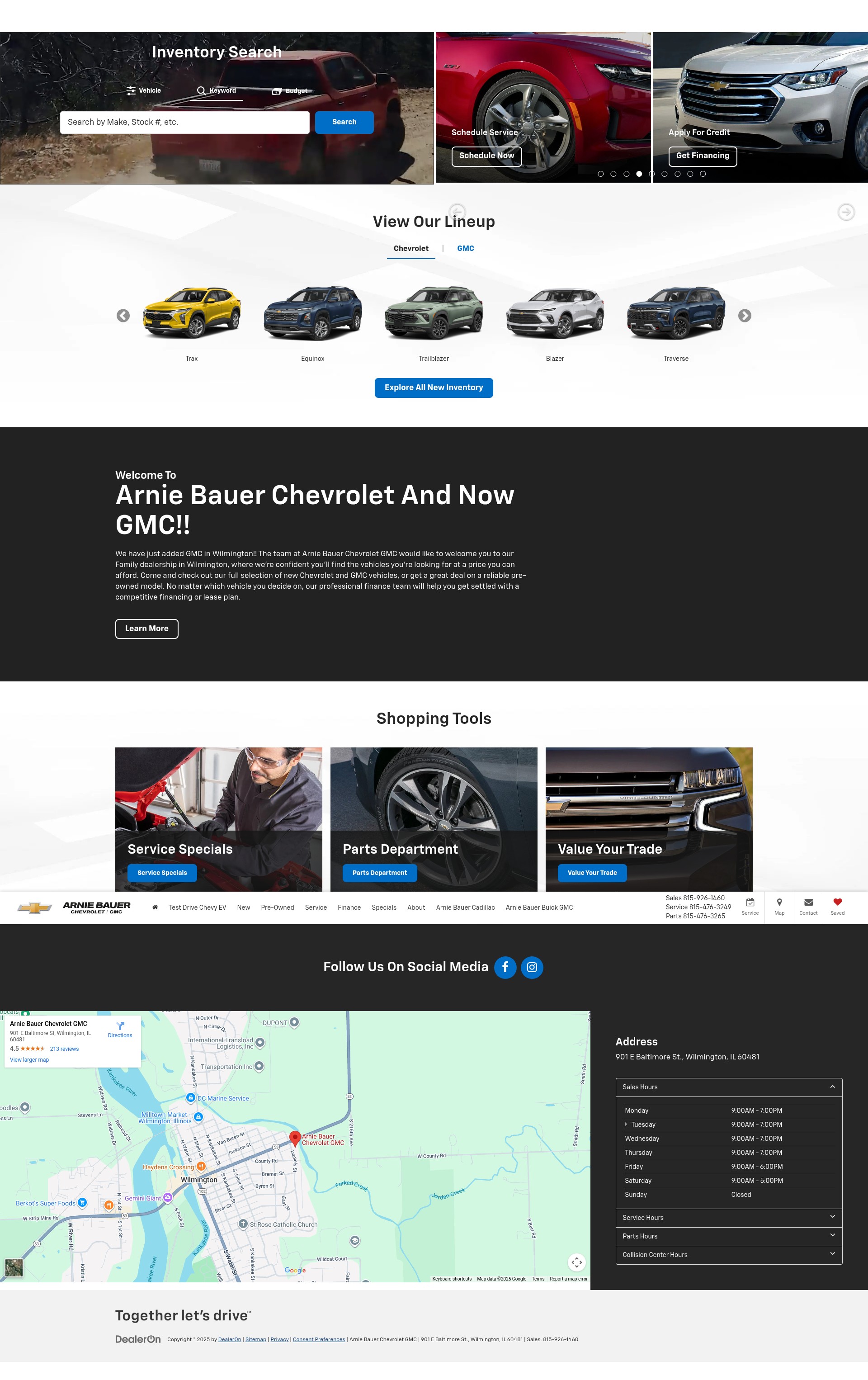 Screenshot of arniebauer66.com