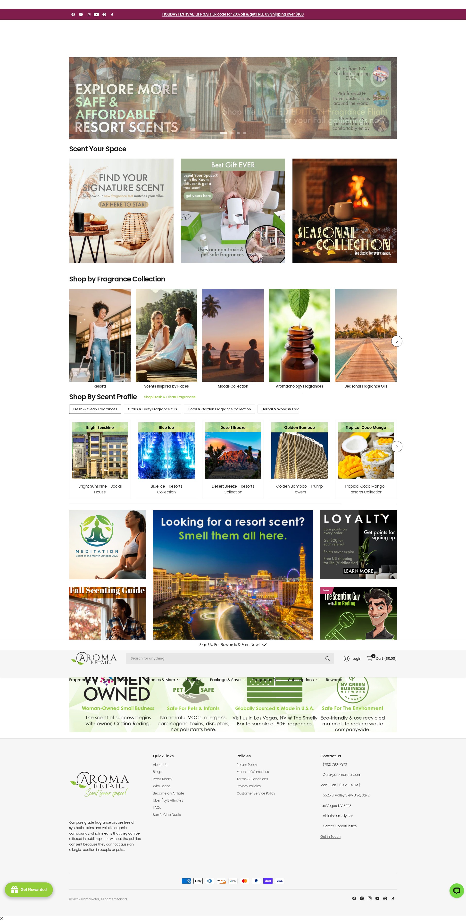 Screenshot of aromaretail.com