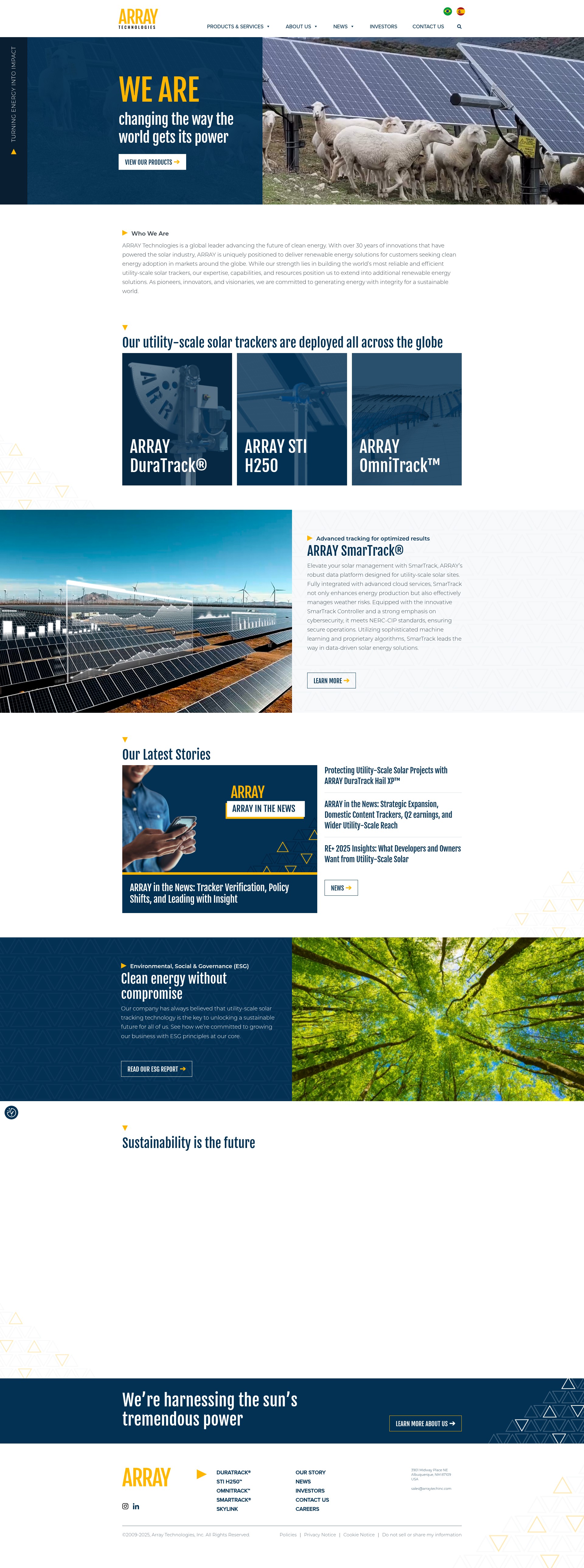 Screenshot of arraytechinc.com