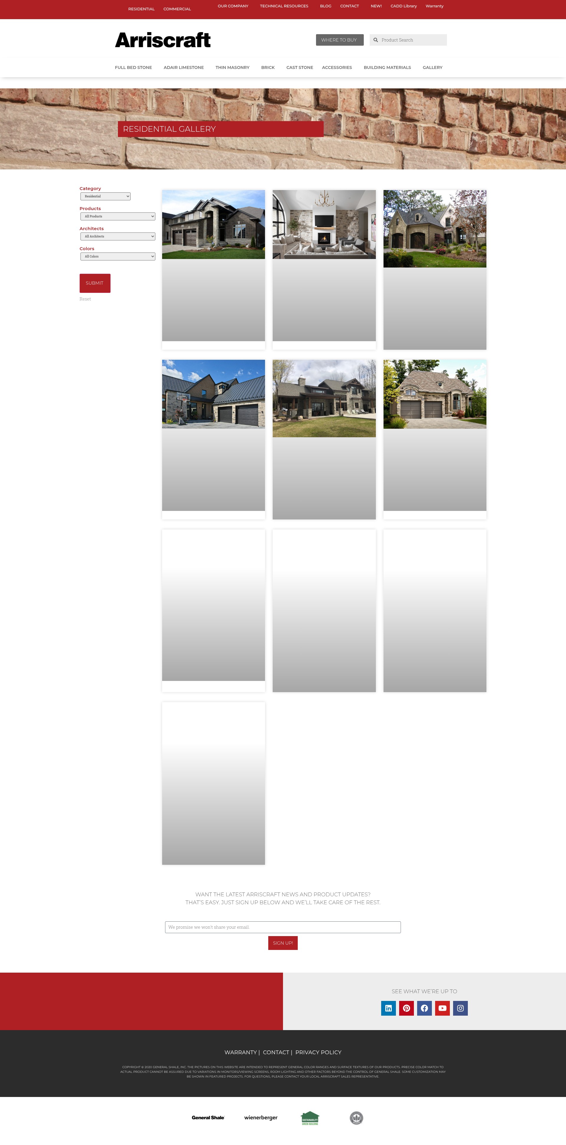 Screenshot of arriscraft.com