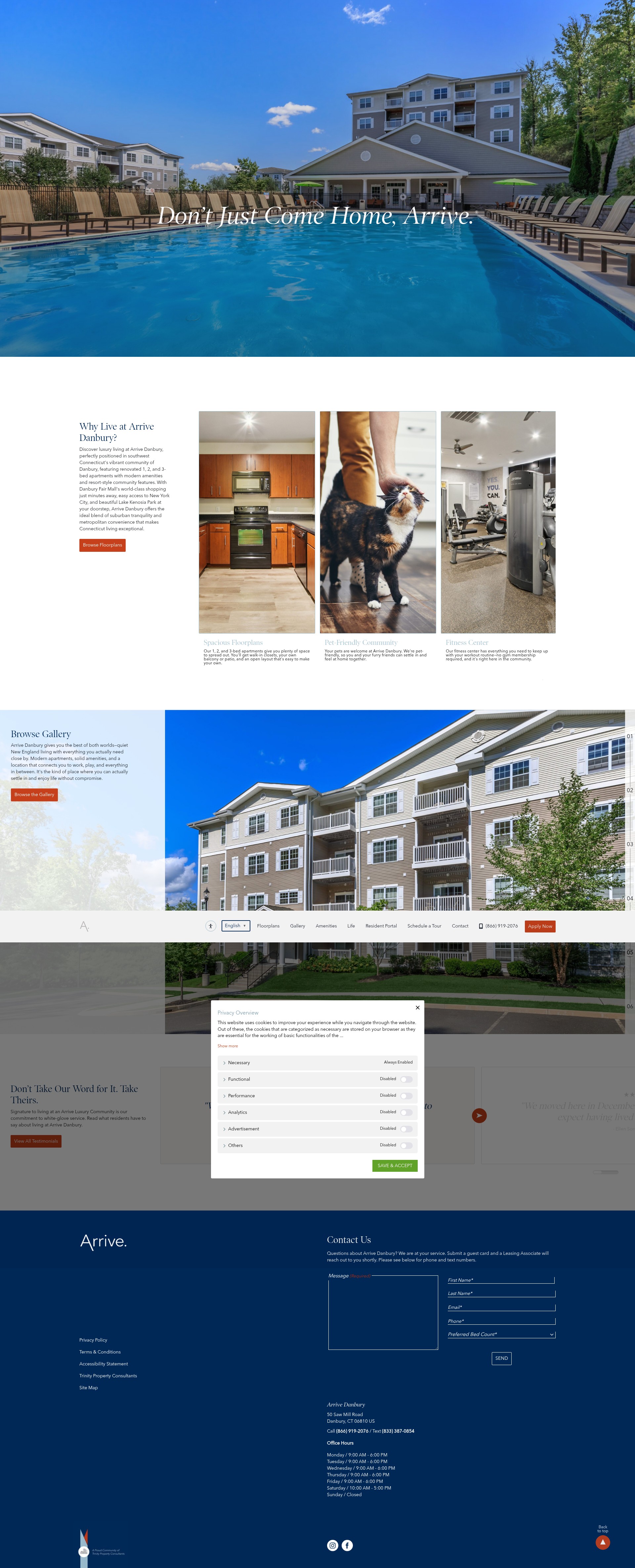 Screenshot of arrivedanbury.com