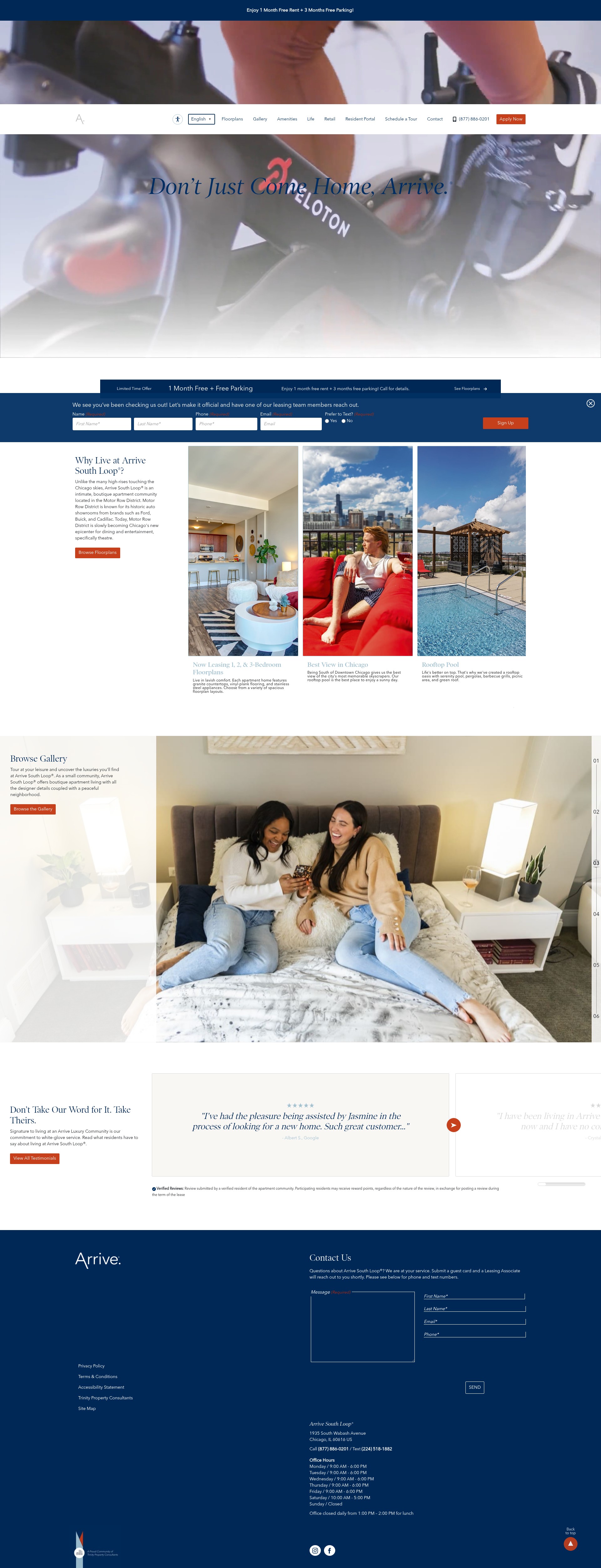 Screenshot of arrivesouthloop.com