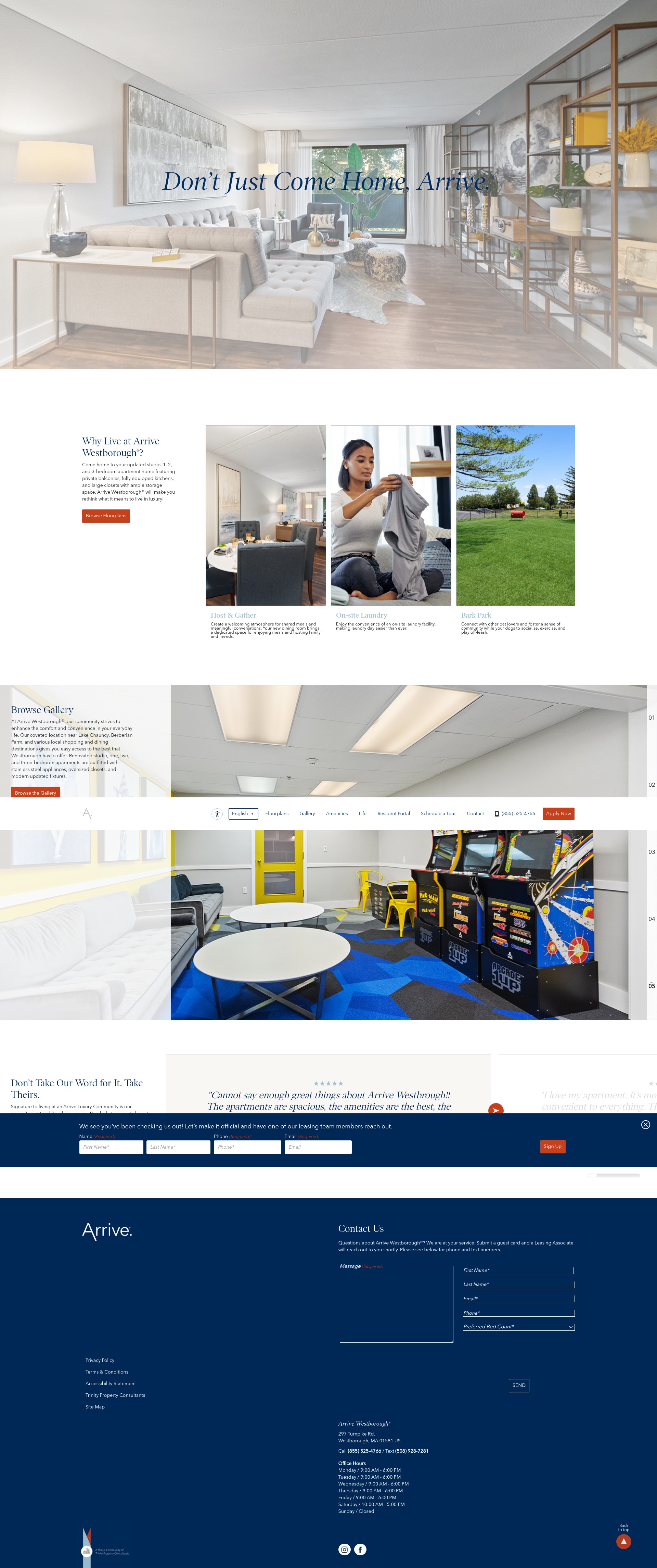 Screenshot of arrivewestborough.com