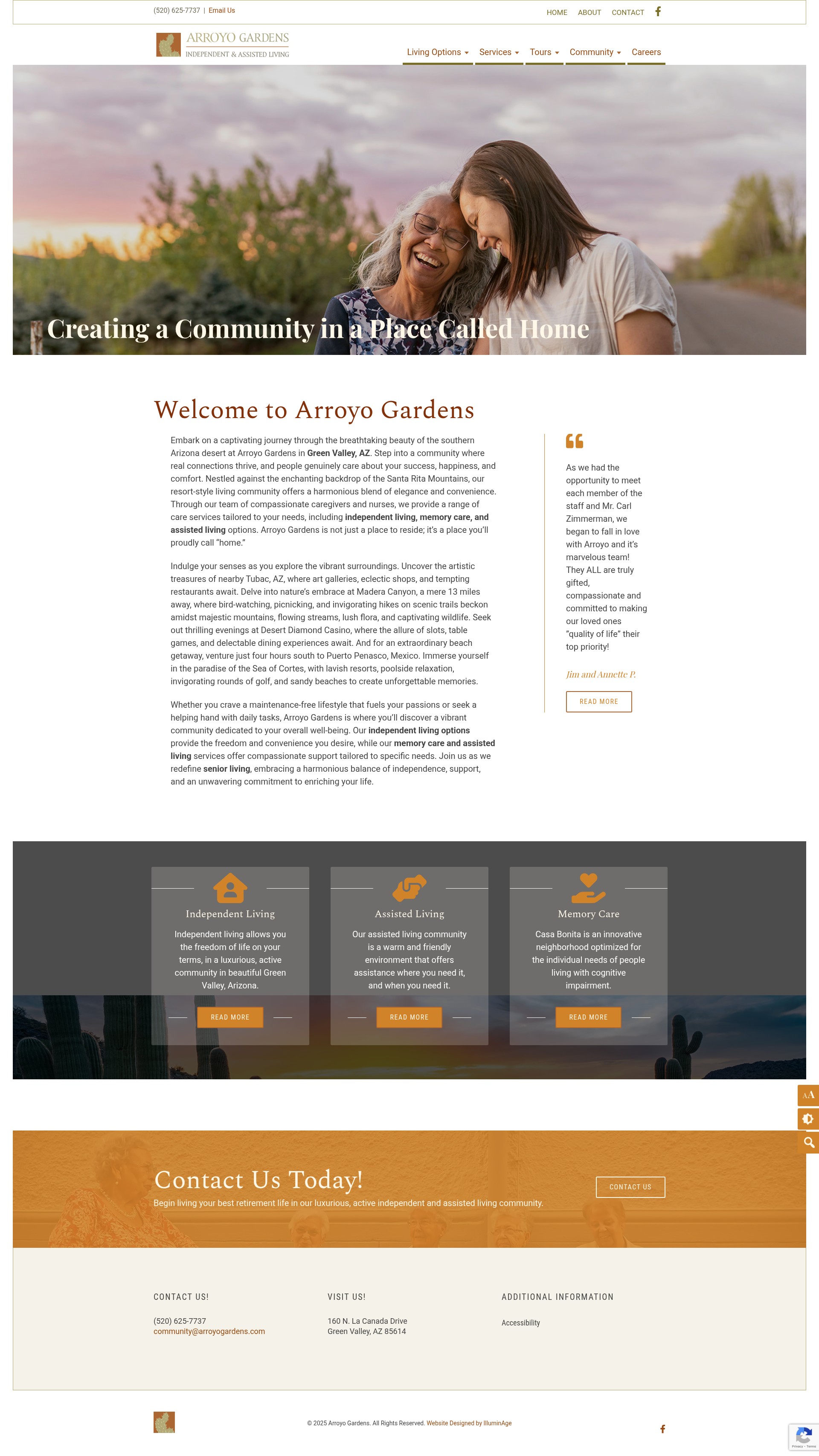 Screenshot of arroyogardens.com