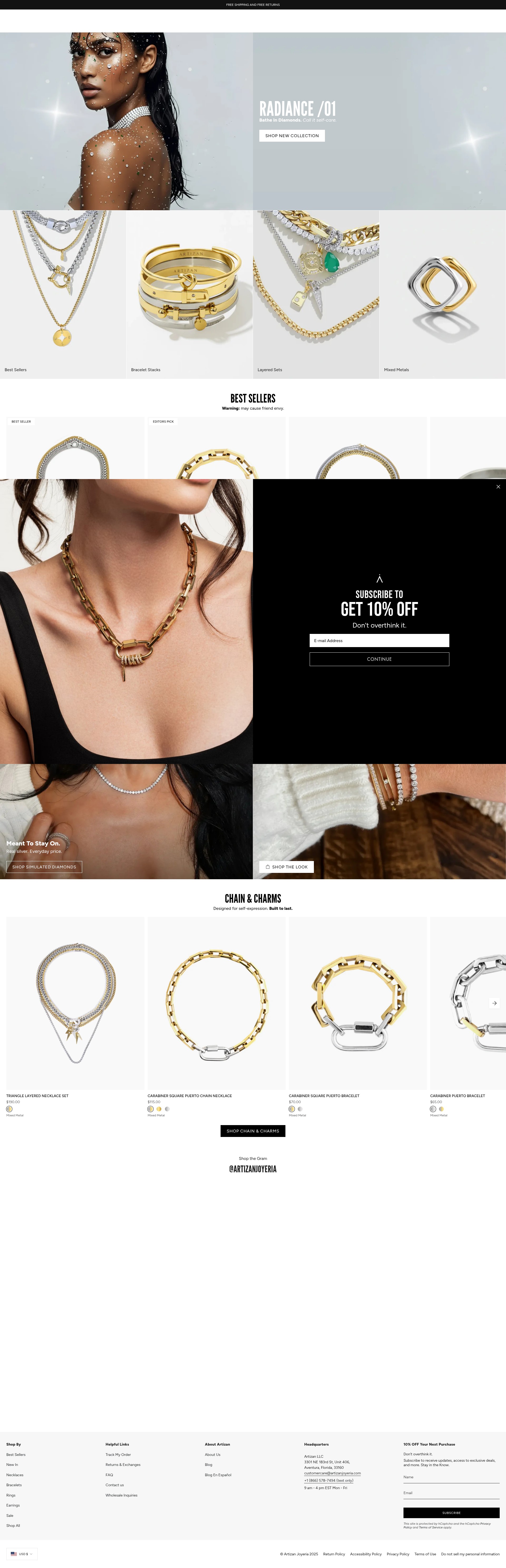 Screenshot of artizanjoyeria.com