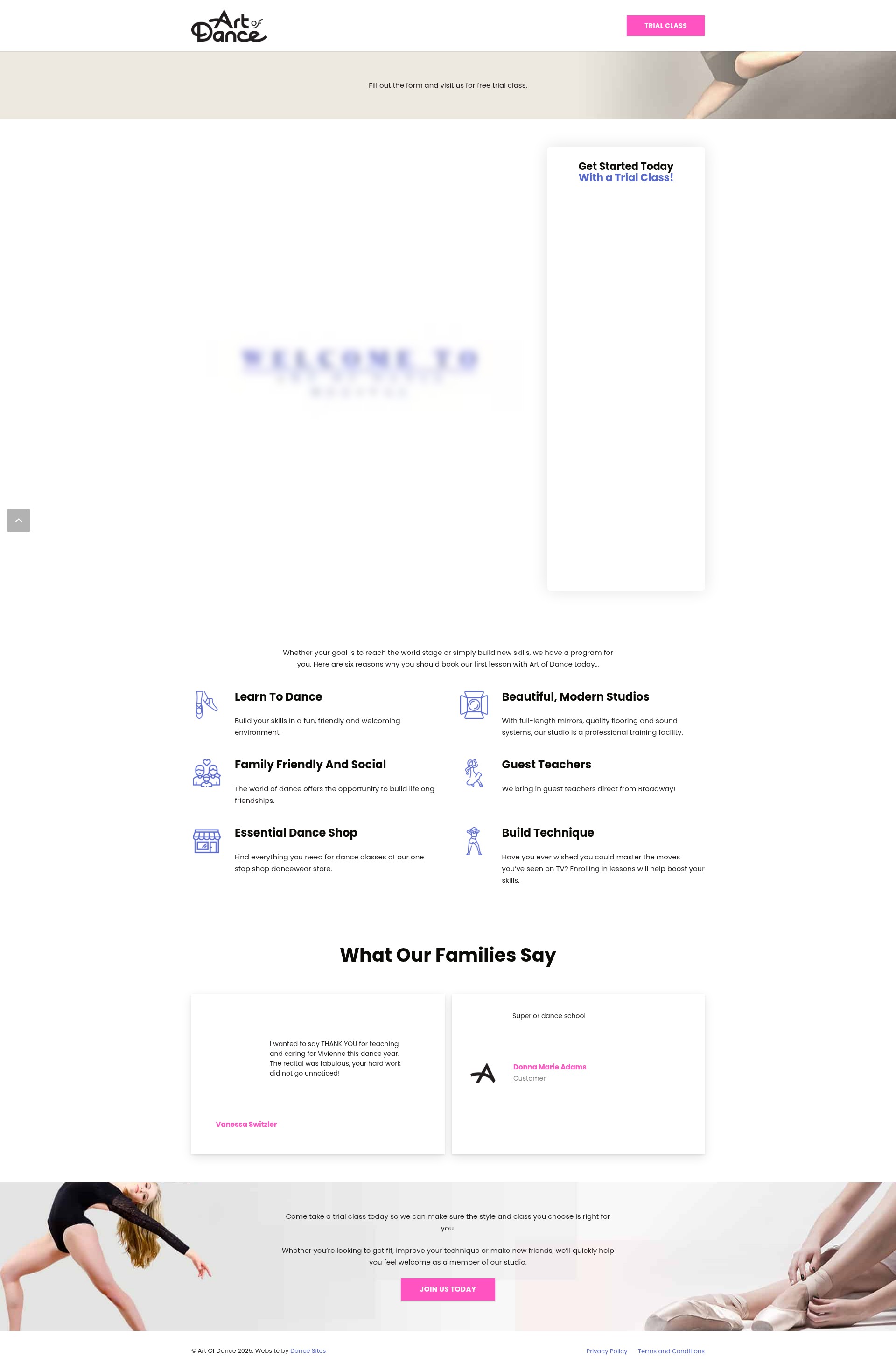 Screenshot of artofdance.org