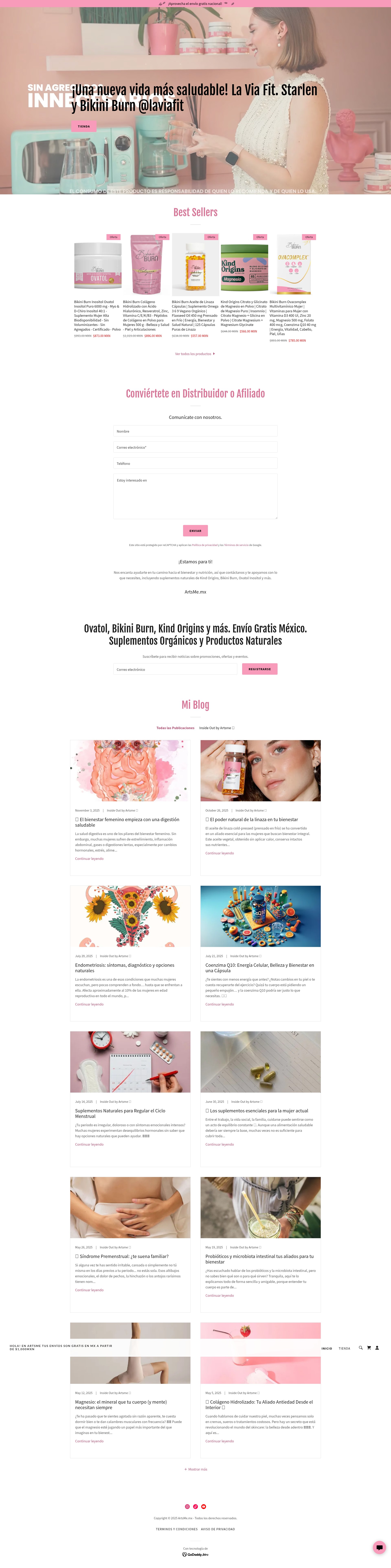 Screenshot of artsme.com.mx