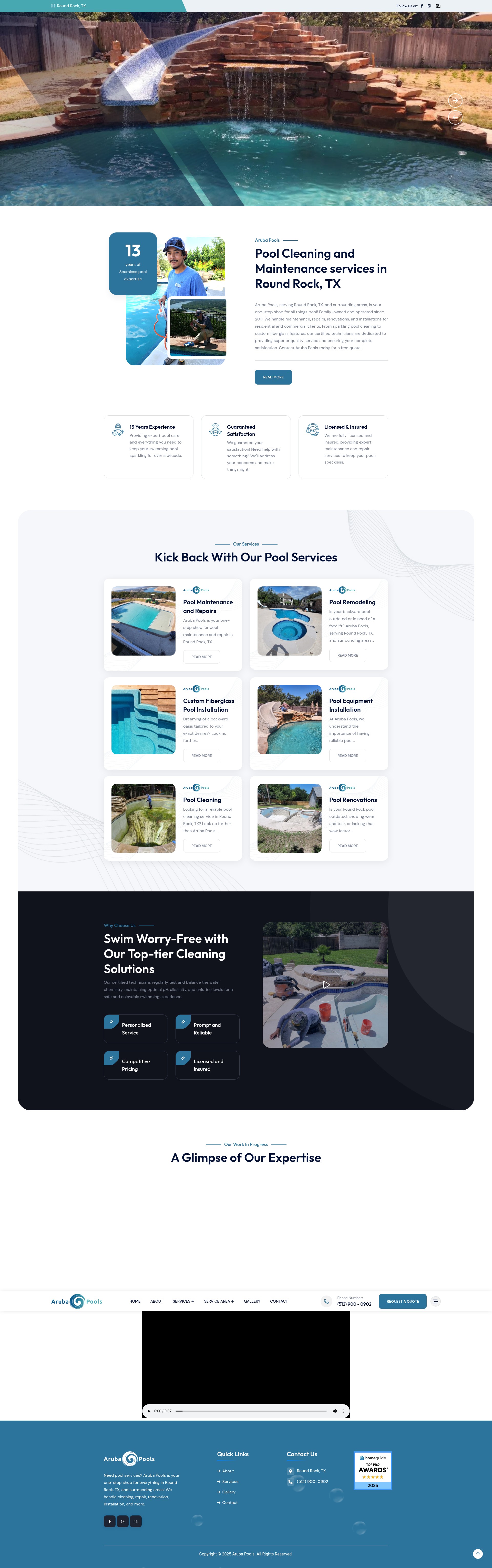 Screenshot of aruba-pools.com