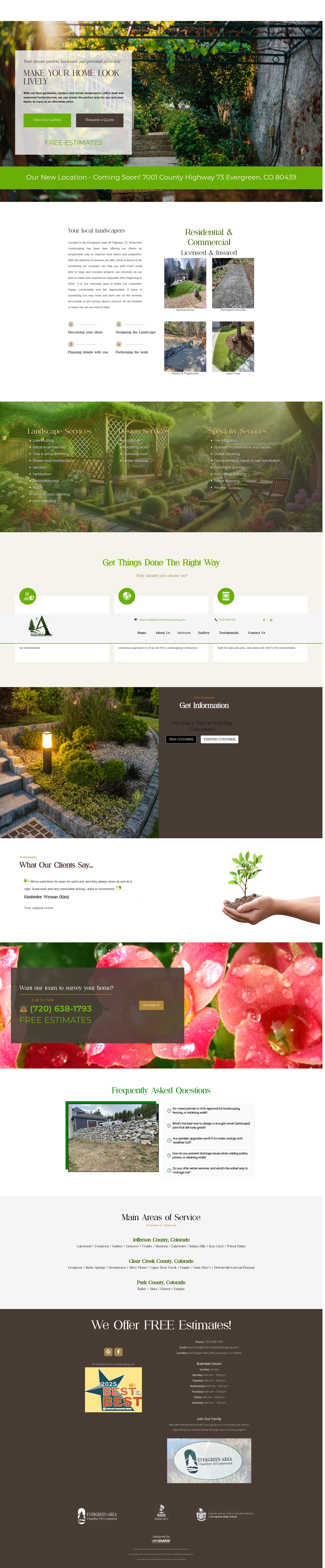 Screenshot of asanchezlandscaping.com