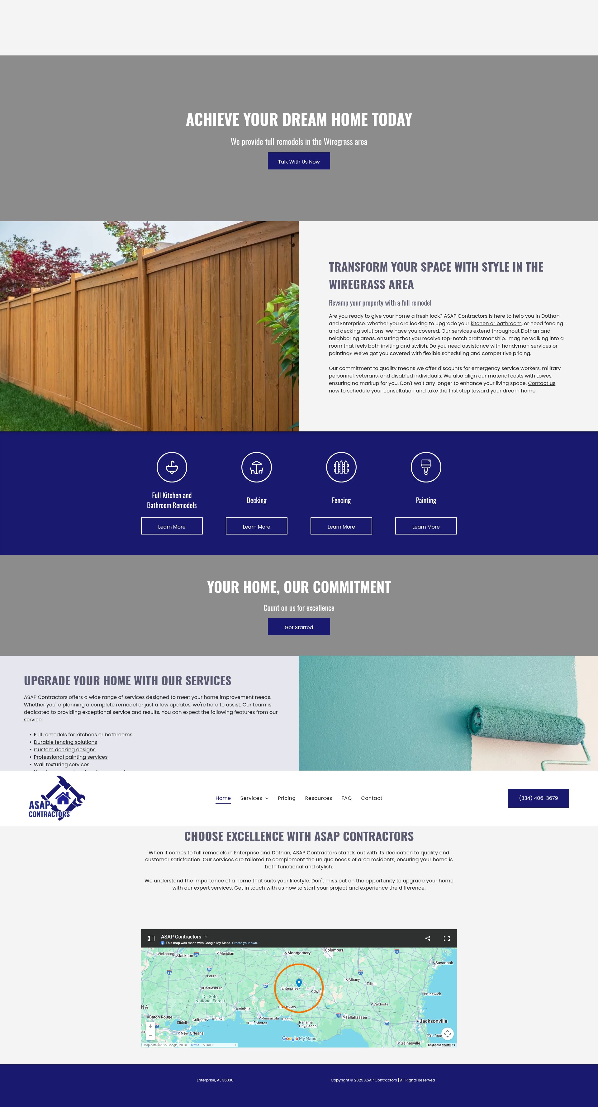 Screenshot of asapprocontractorsllc.com