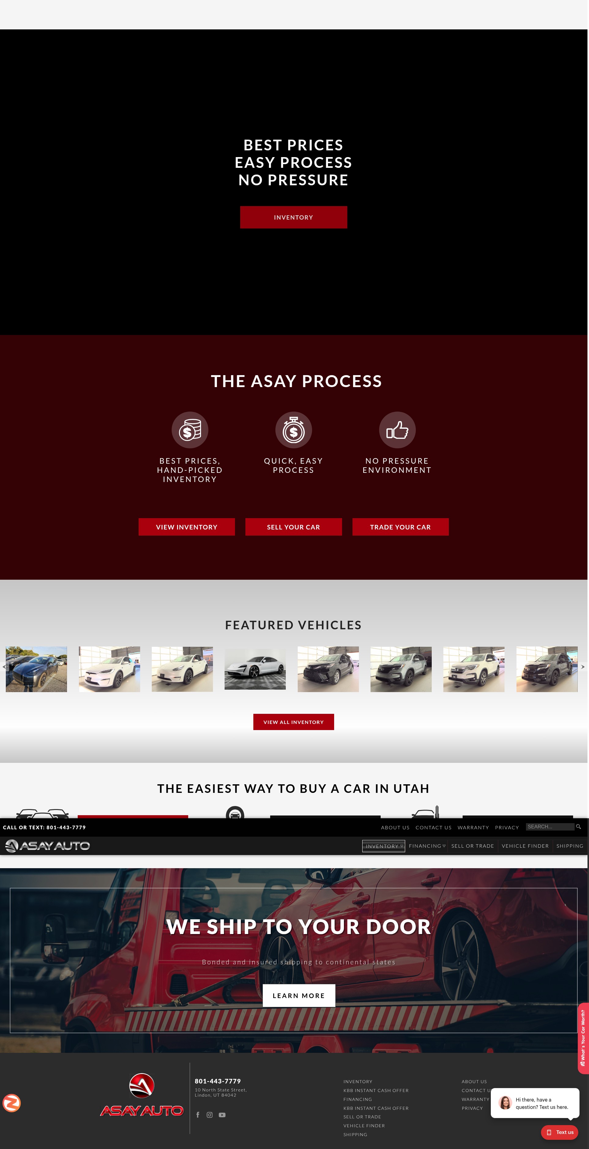Screenshot of asayauto.com