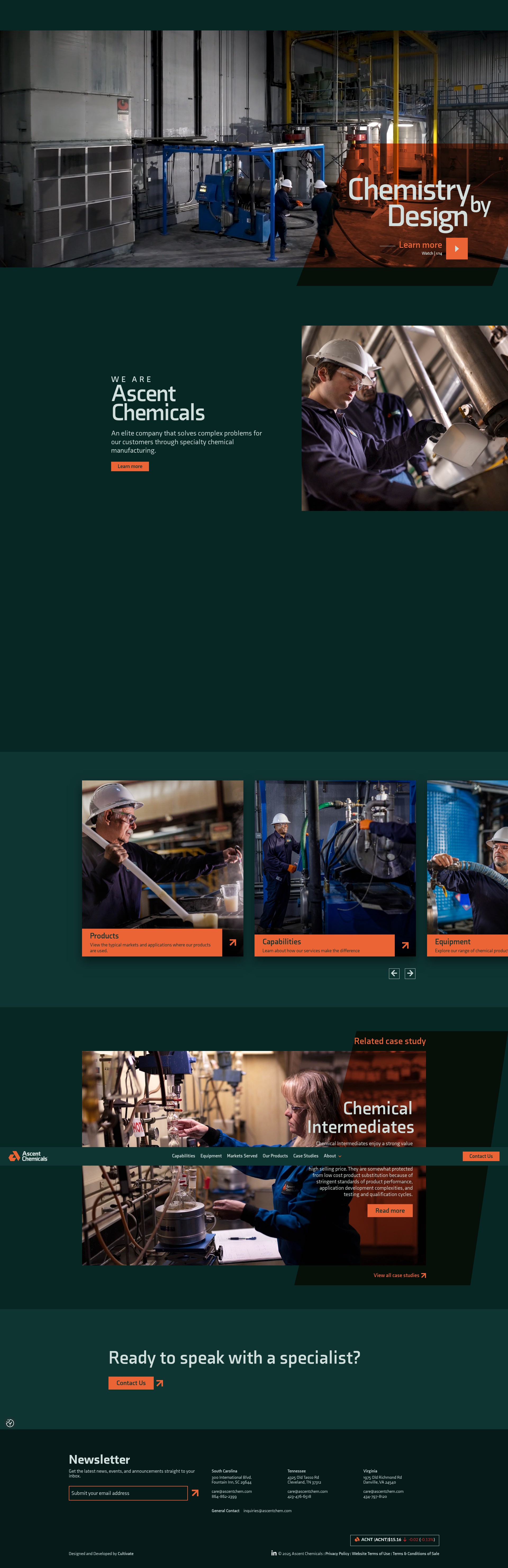 Screenshot of ascentchem.com