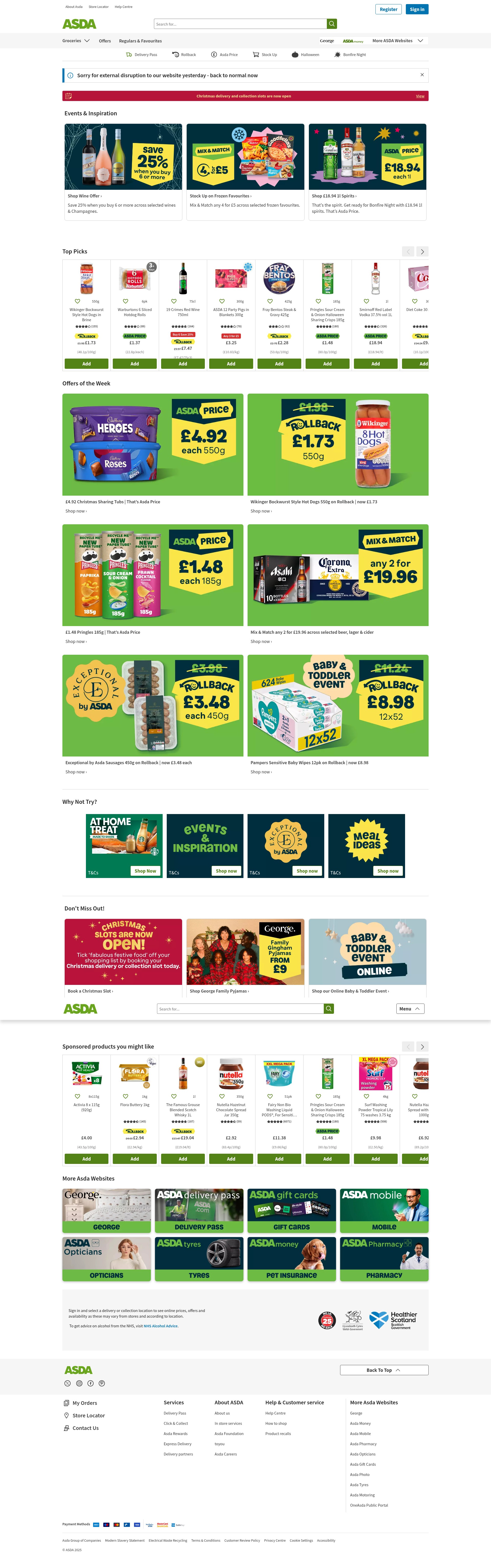 Screenshot of asda.com