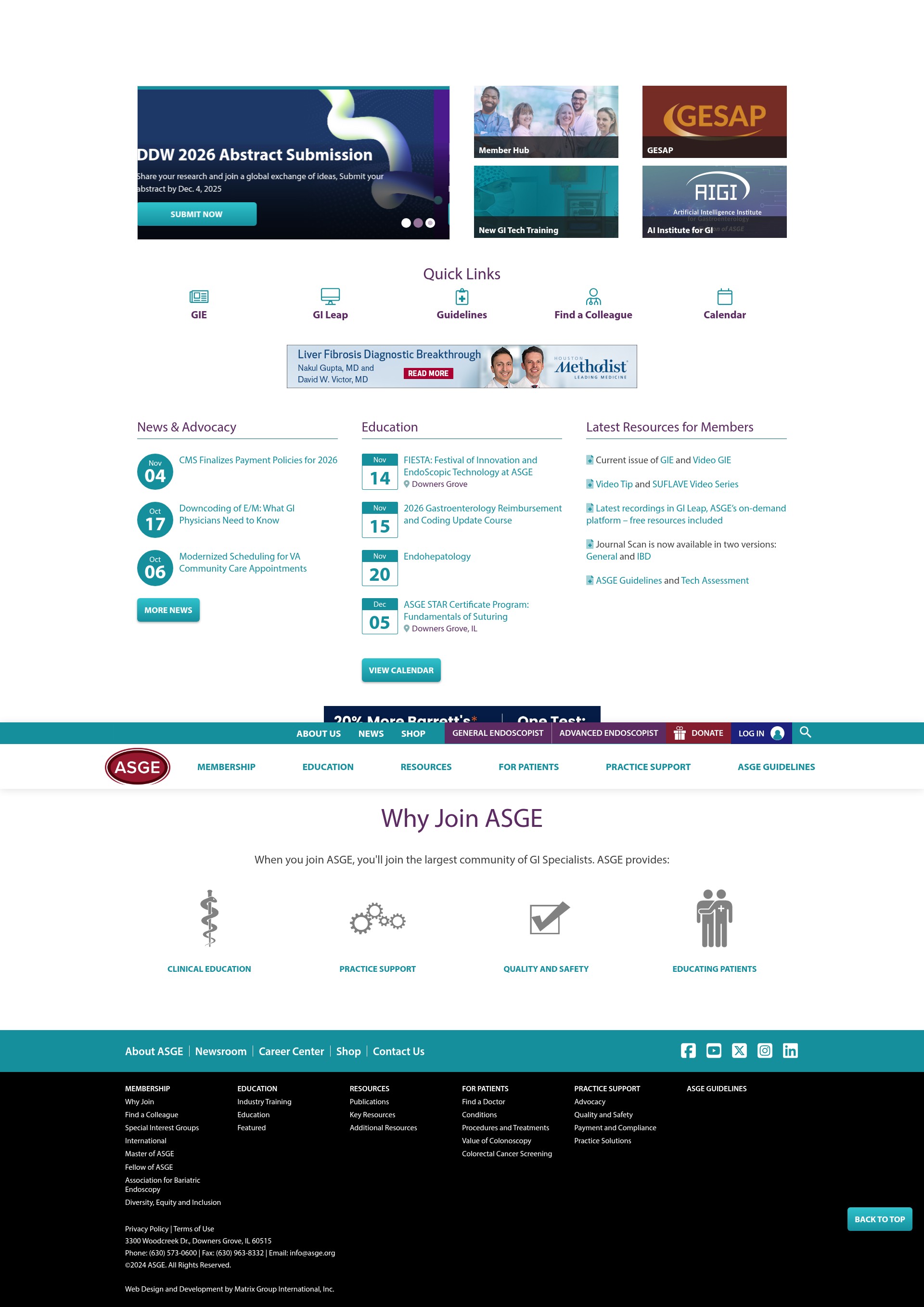 Screenshot of asge.org