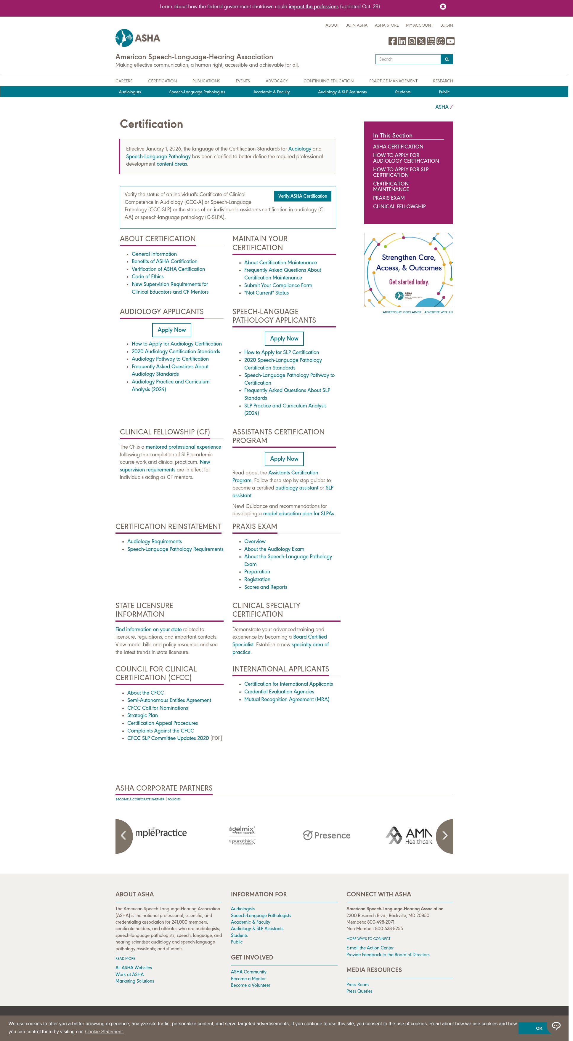Screenshot of ashacertified.org