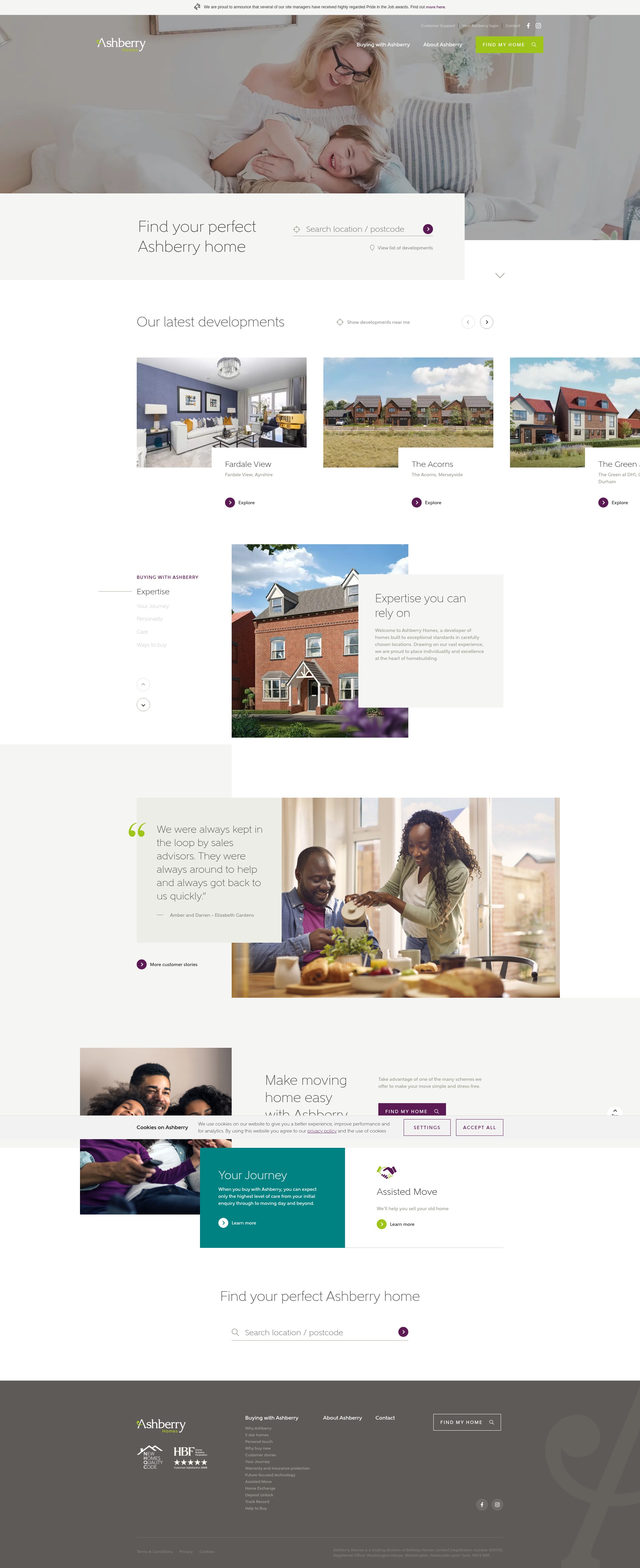 Screenshot of ashberryhomes.co.uk