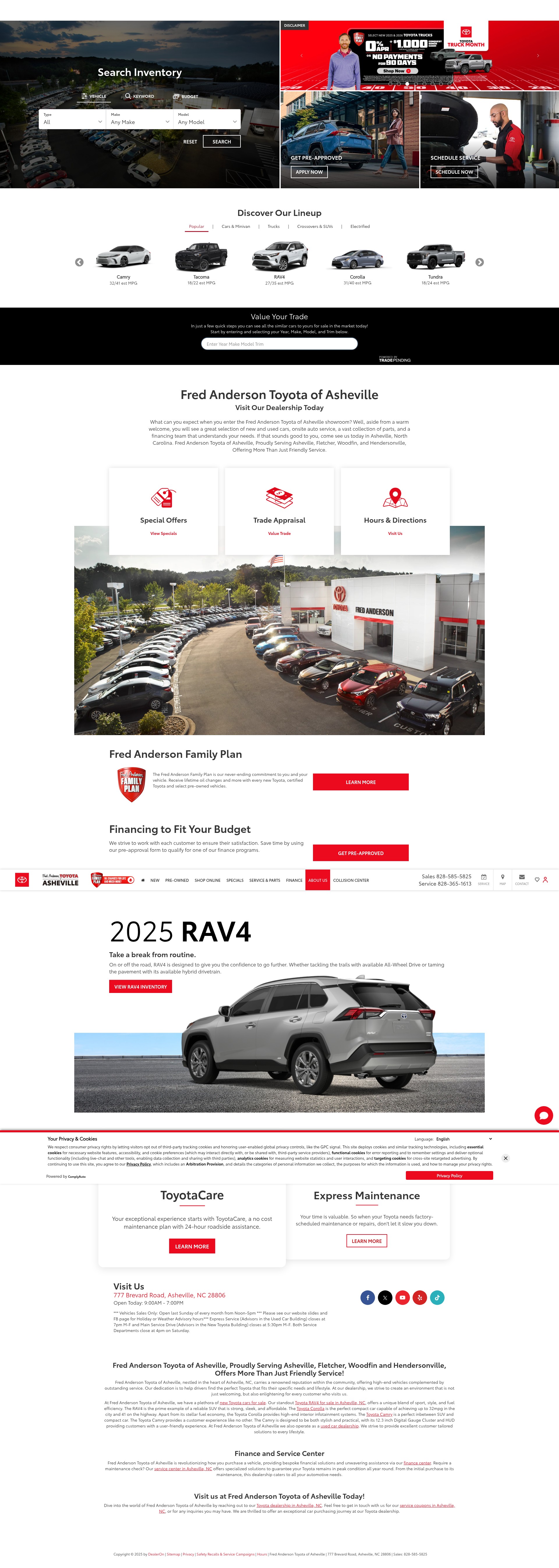 Screenshot of ashevilletoyota.com