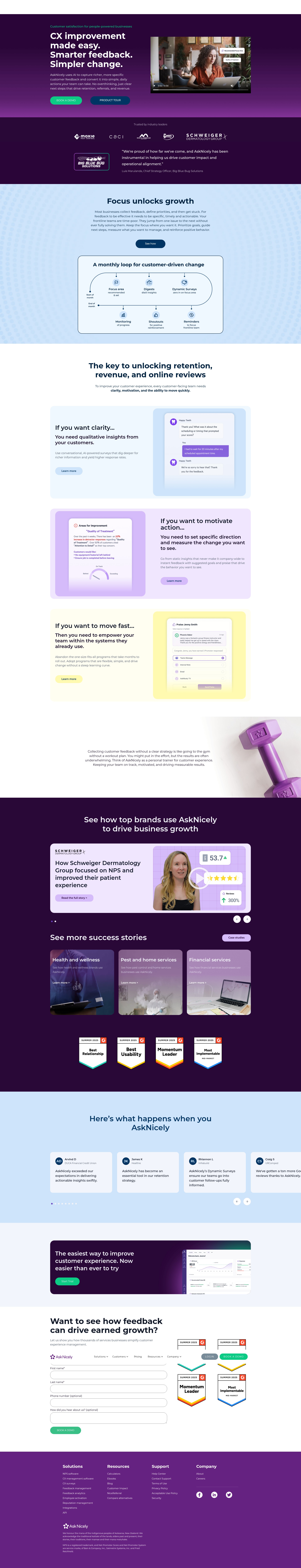 Screenshot of asknicely.com
