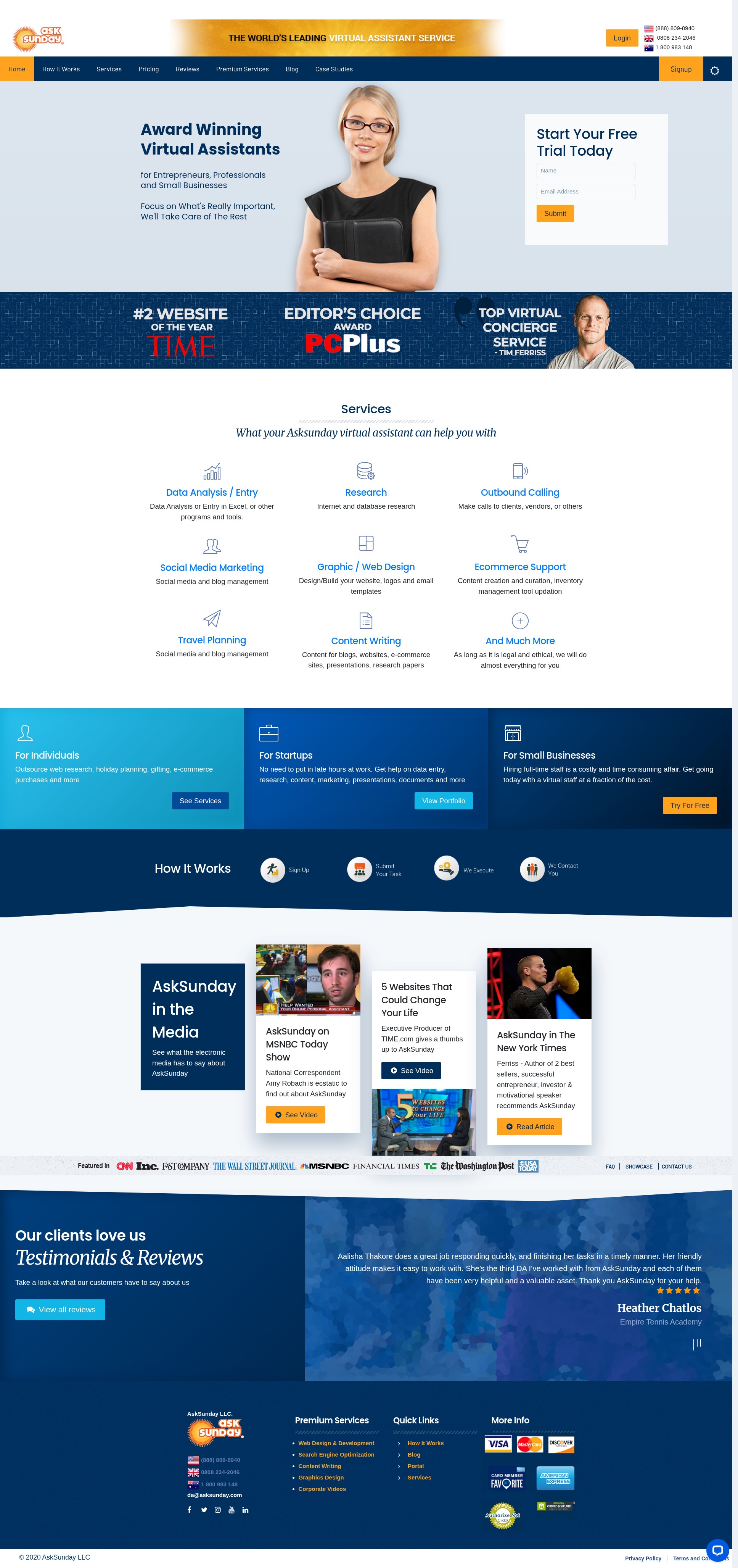 Screenshot of asksunday.com