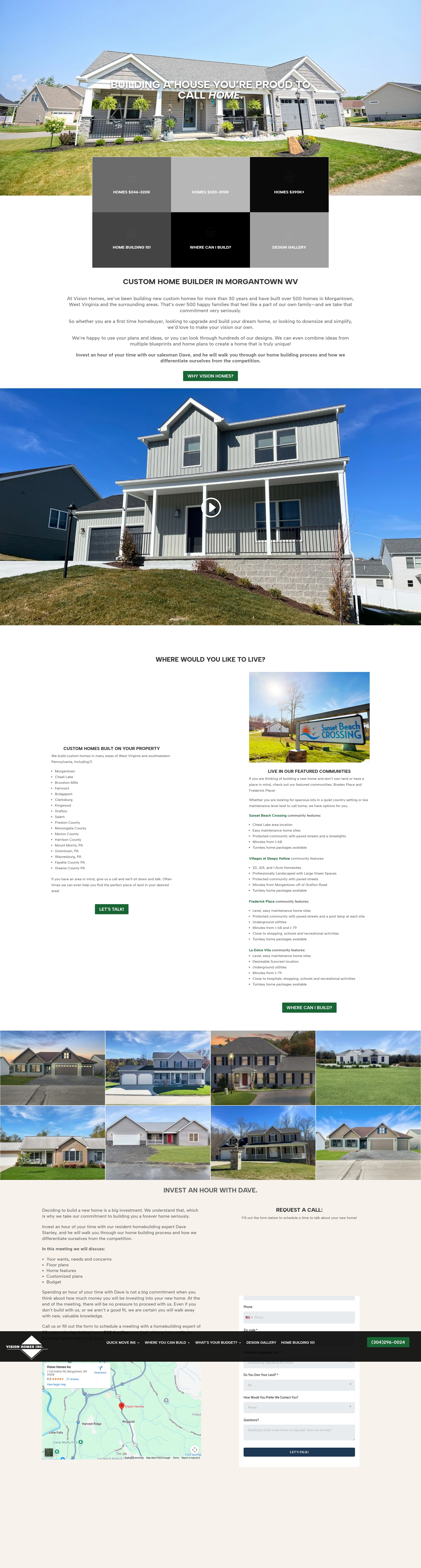 Screenshot of askvisionhomes.com