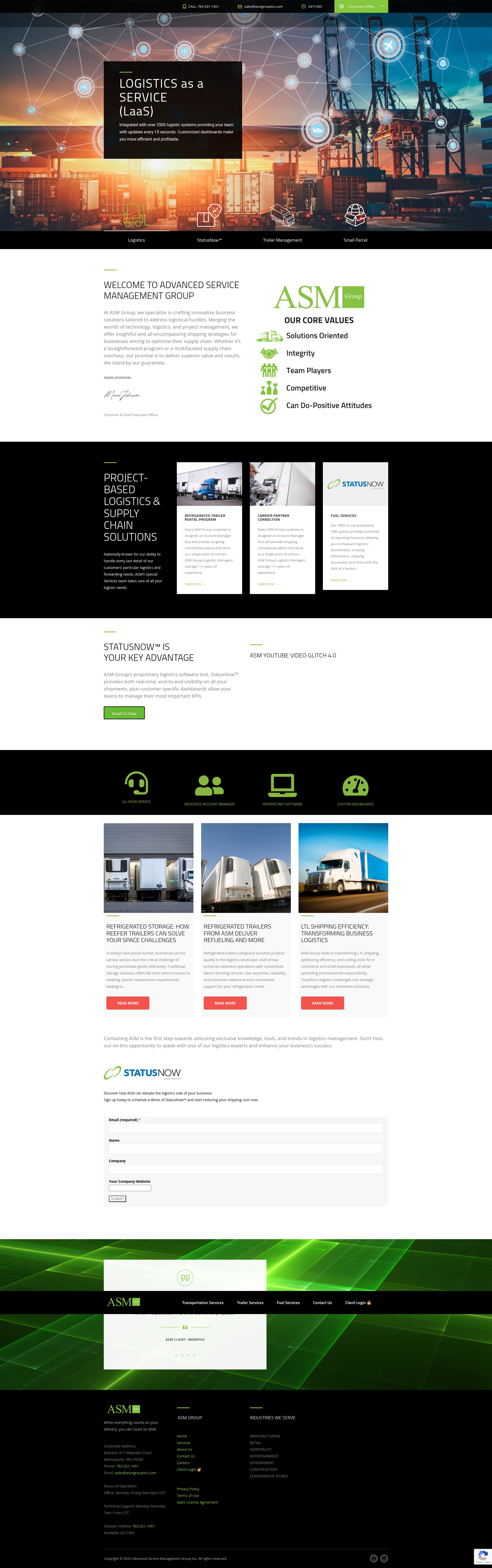 Screenshot of asmgroupinc.com