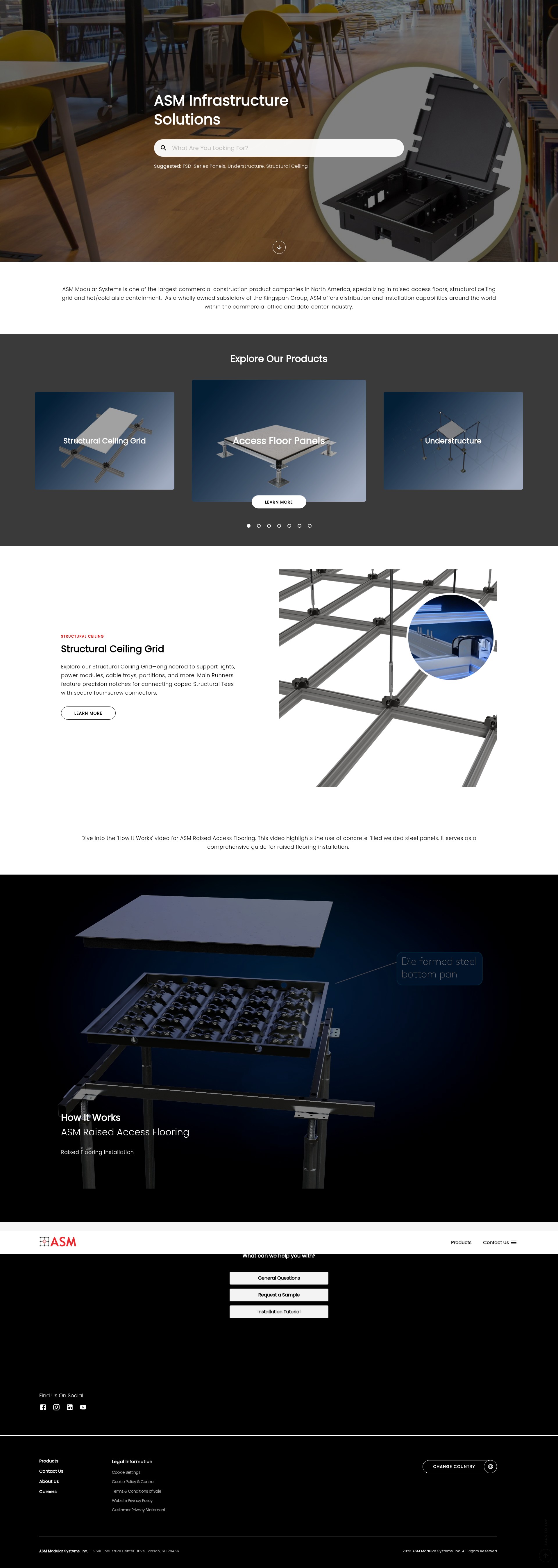 Screenshot of asmproducts.com