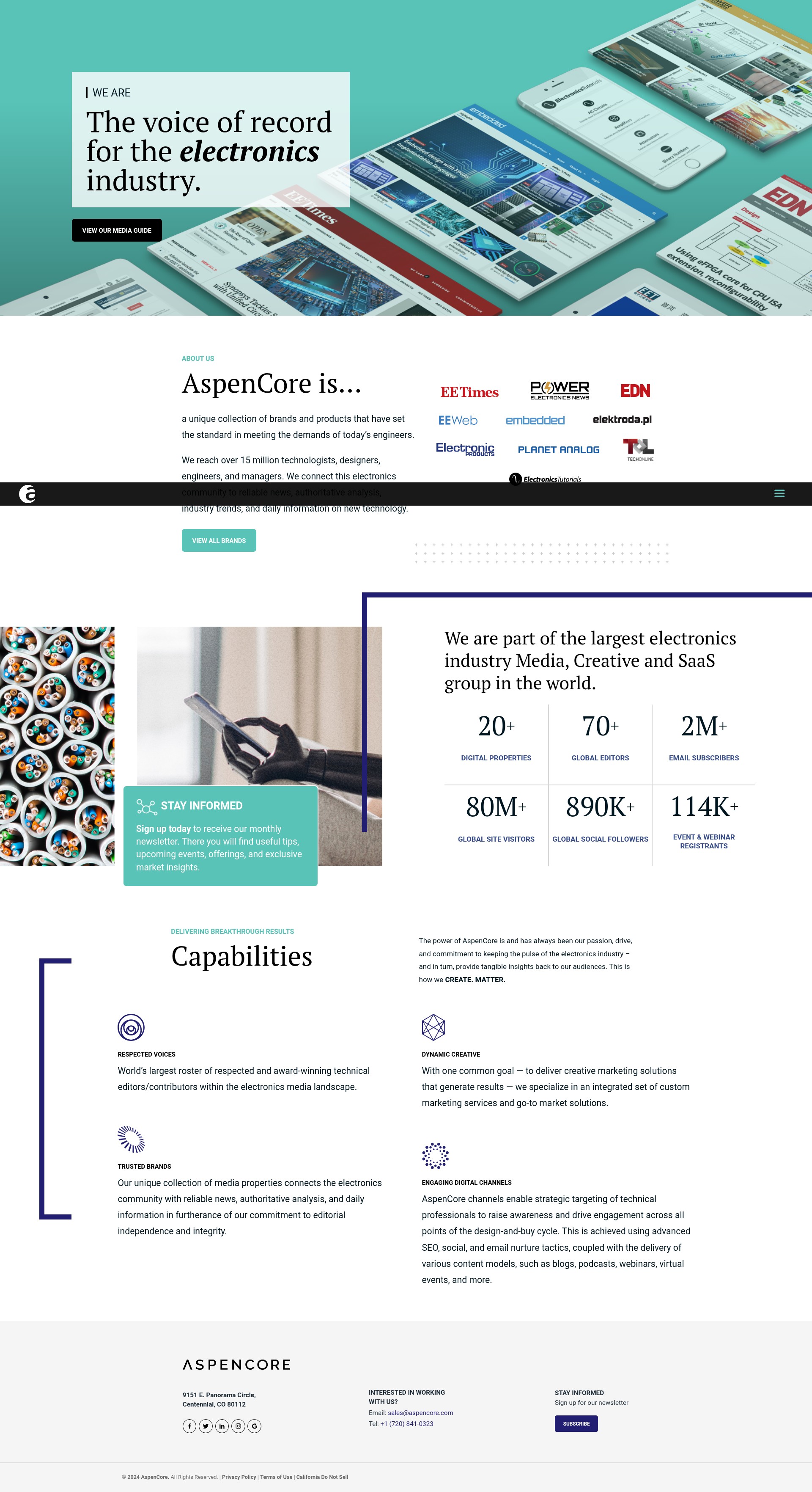 Screenshot of aspencore.com