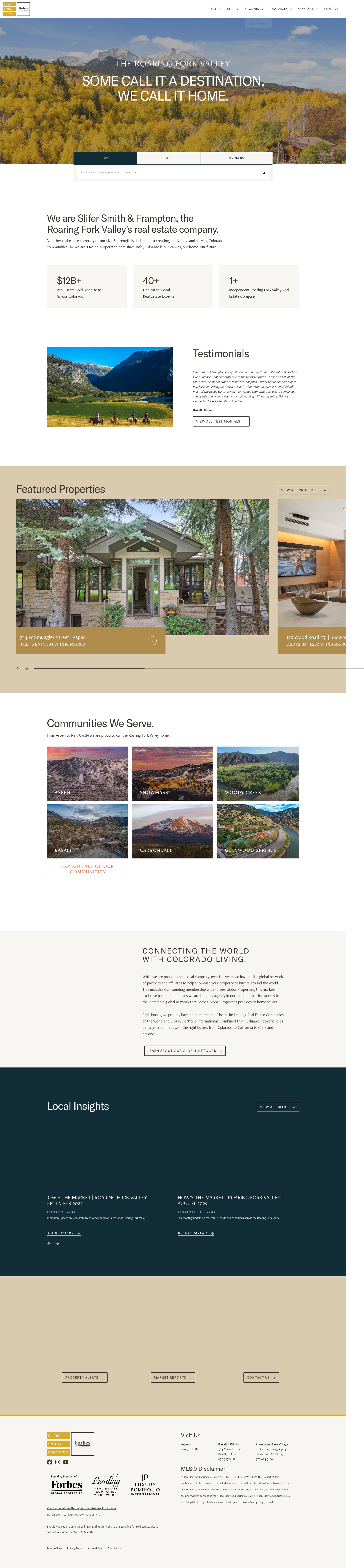 Screenshot of aspenrealestate.com