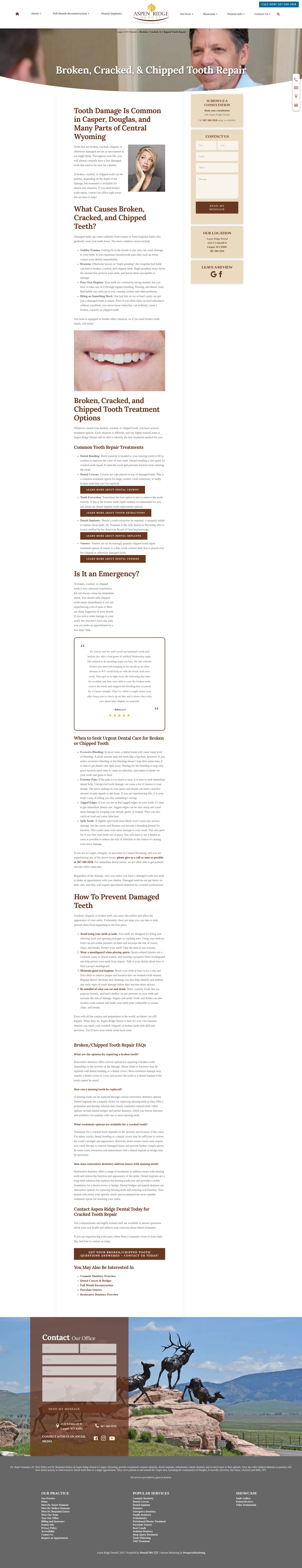 Screenshot of aspenridgedental.com