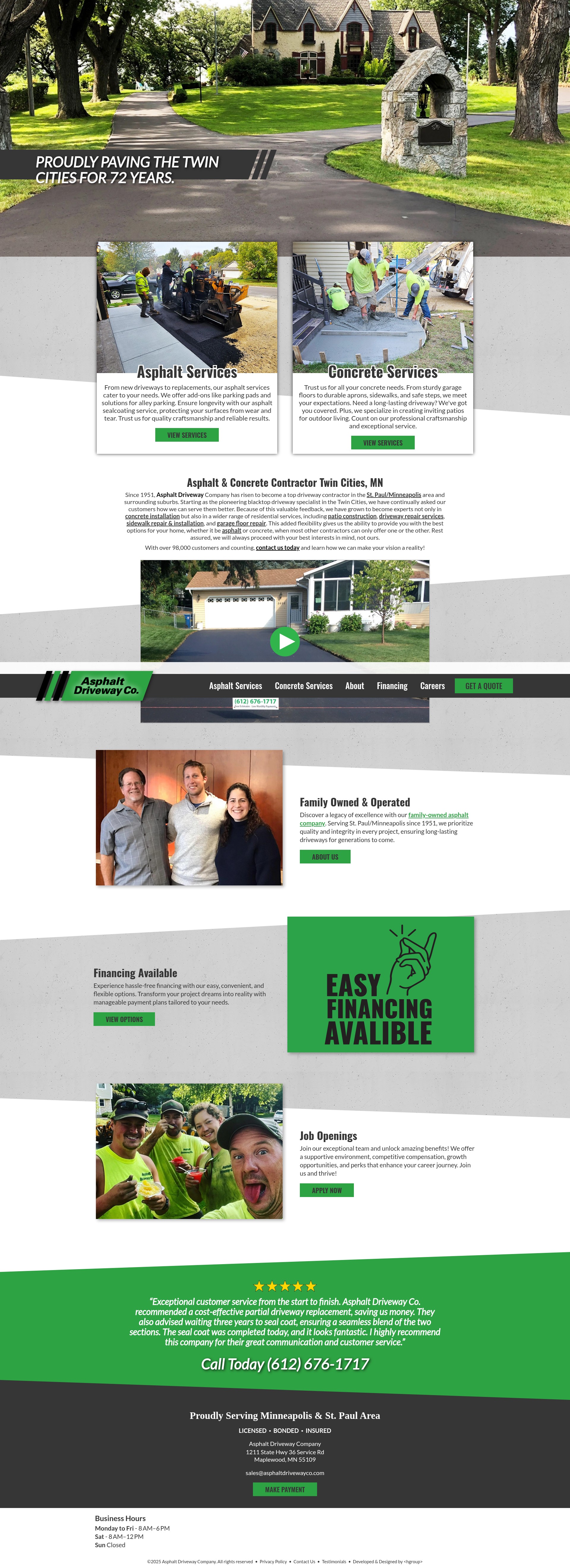 Screenshot of asphaltdrivewayco.com