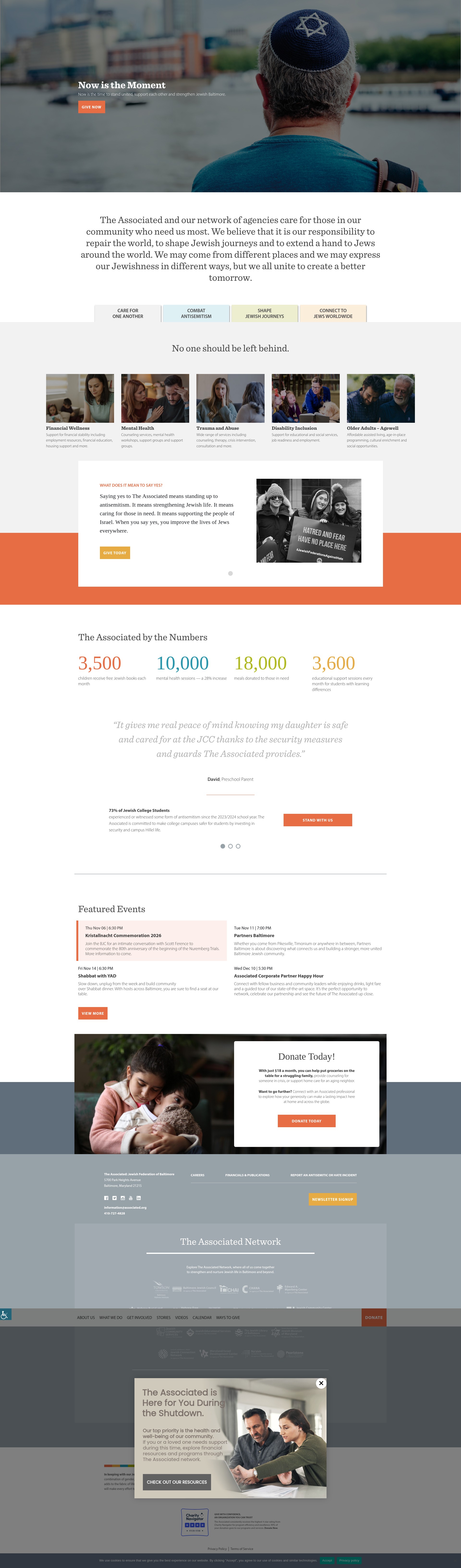 Screenshot of associated.org