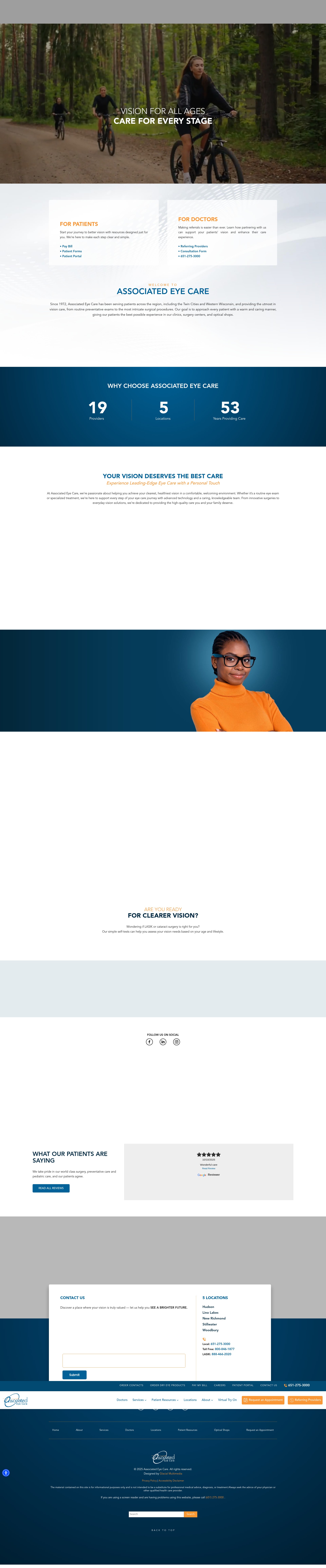 Screenshot of associatedeyecare.com