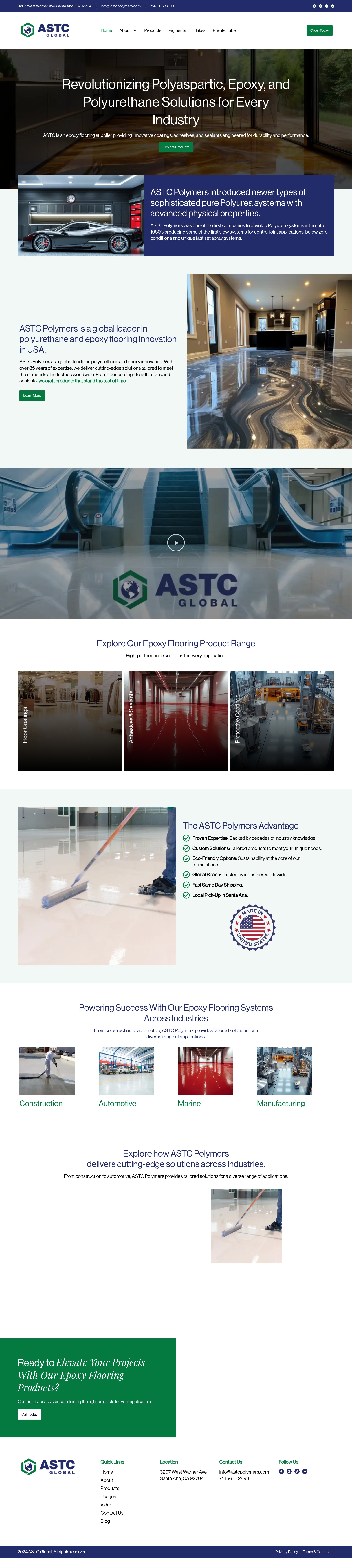 Screenshot of astcpolymers.com