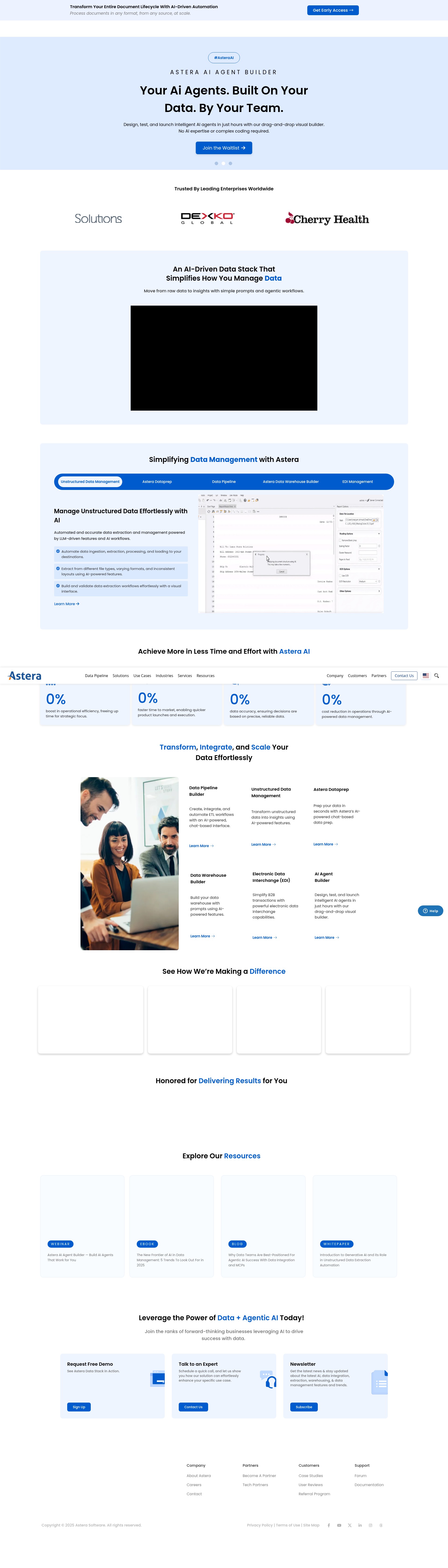 Screenshot of astera.com
