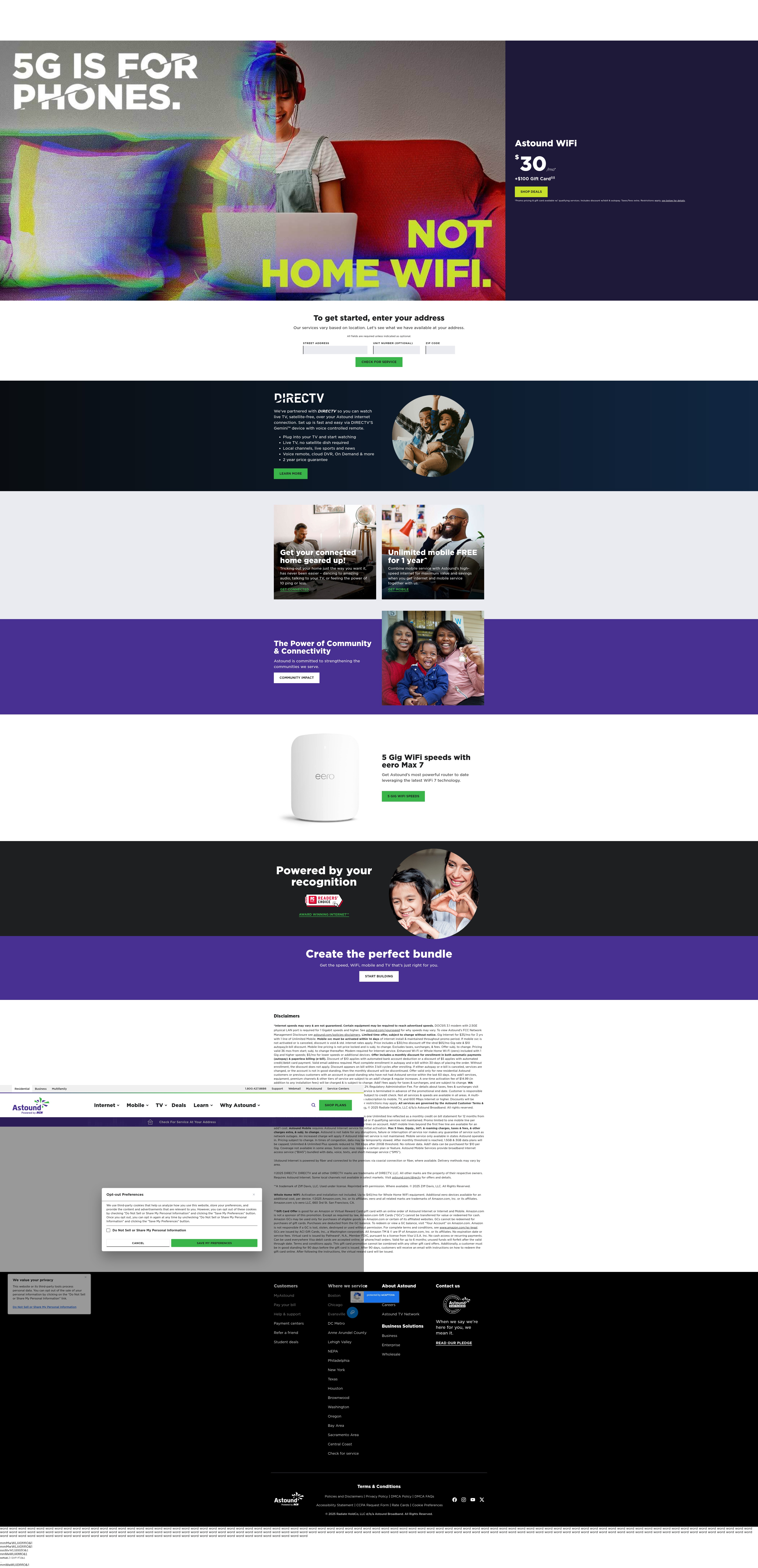 Screenshot of astound.com