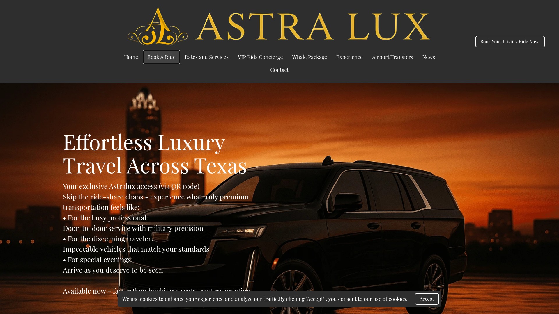 Screenshot of astraluxllc.us