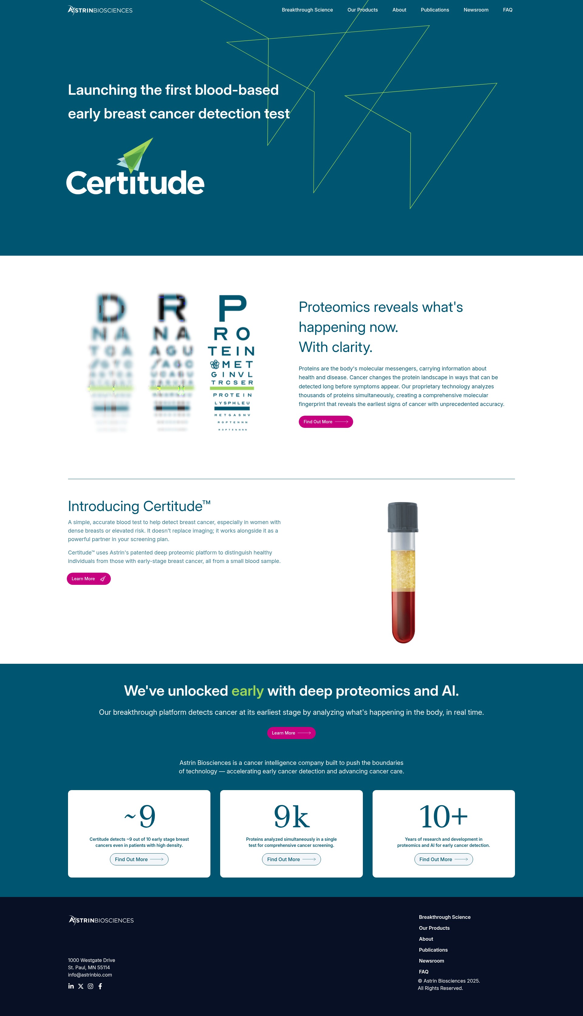 Screenshot of astrinbio.com