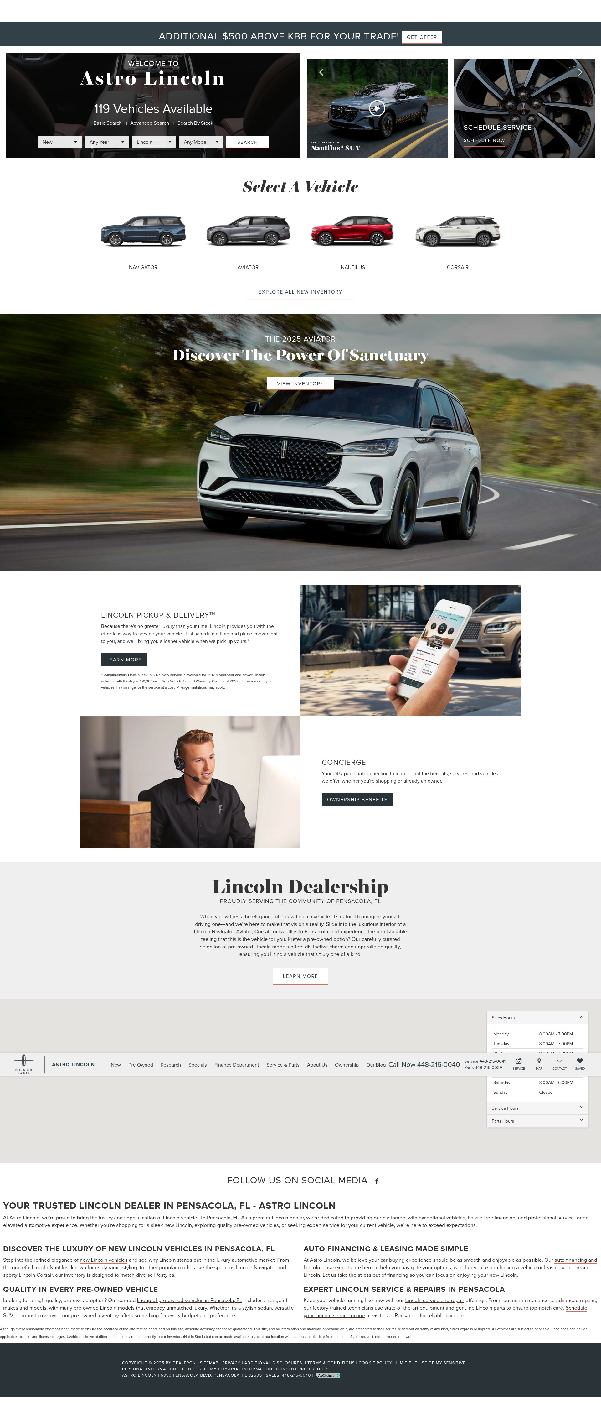 Screenshot of astrolincoln.com