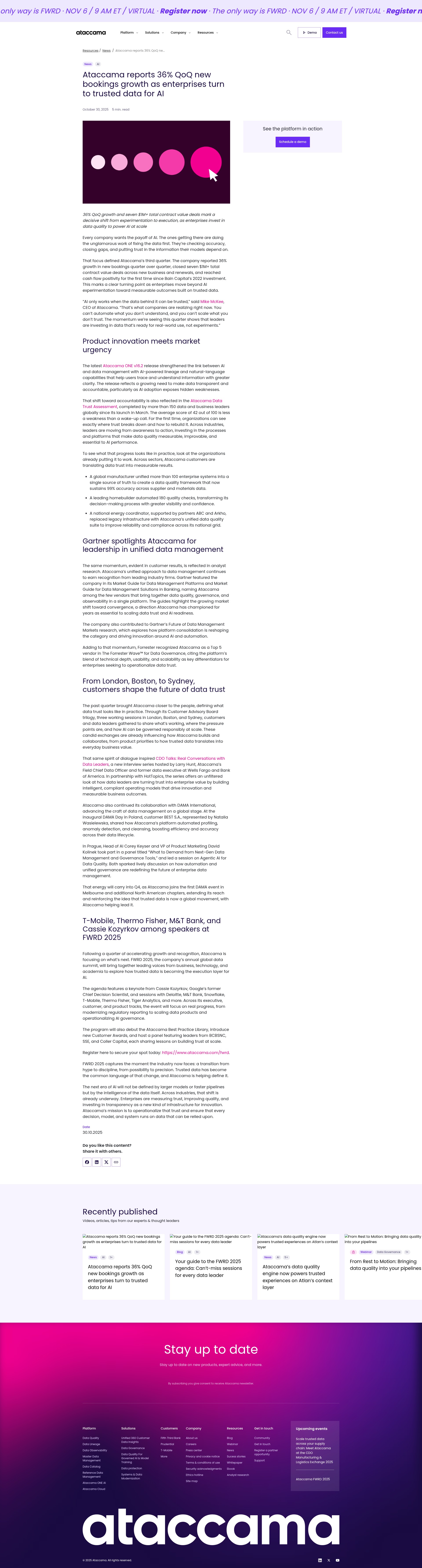Screenshot of ataccama.com