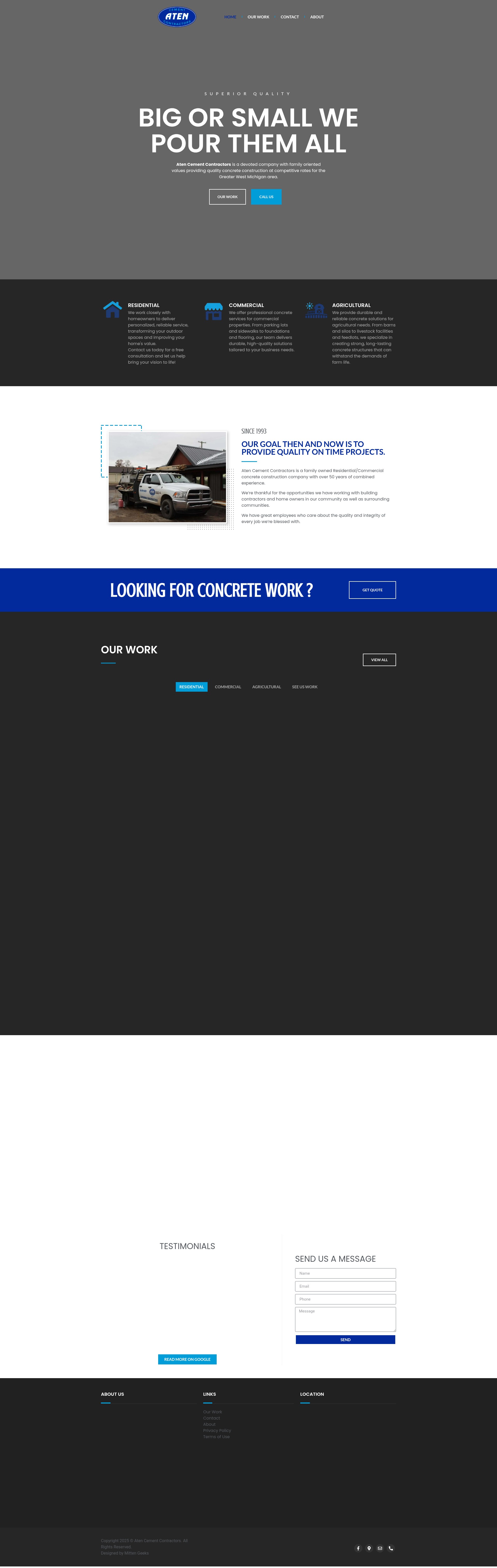 Screenshot of atencementcontractors.com