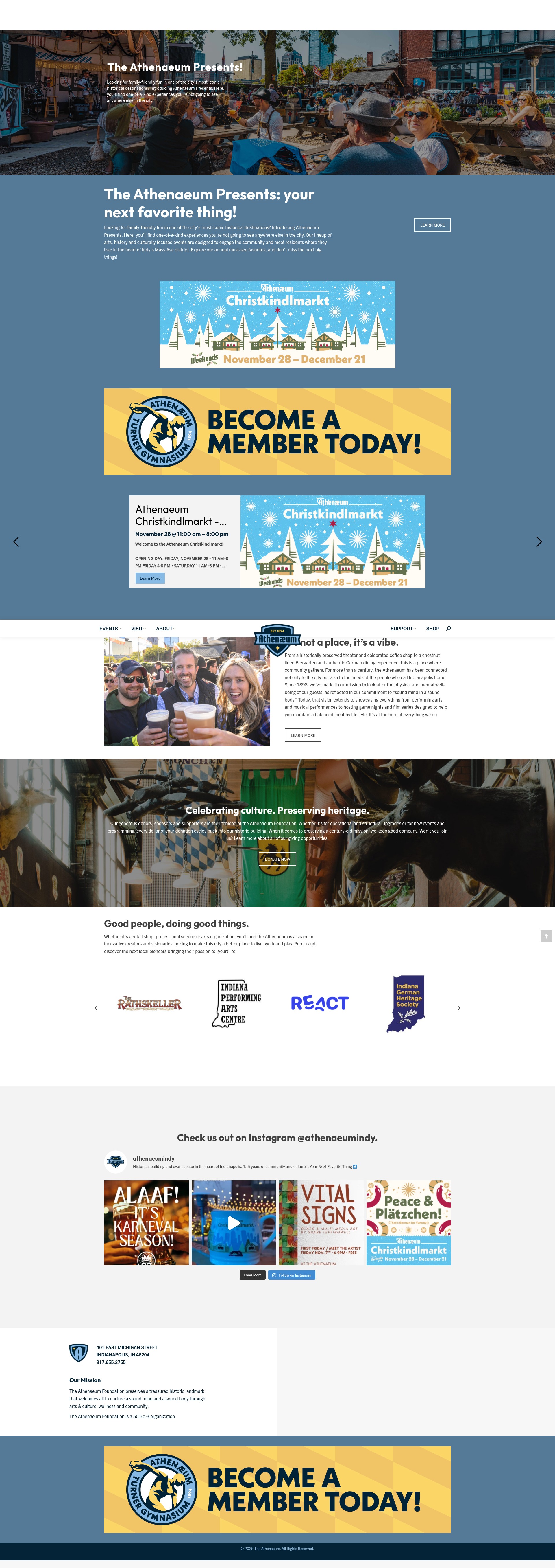 Screenshot of athenaeumindy.org
