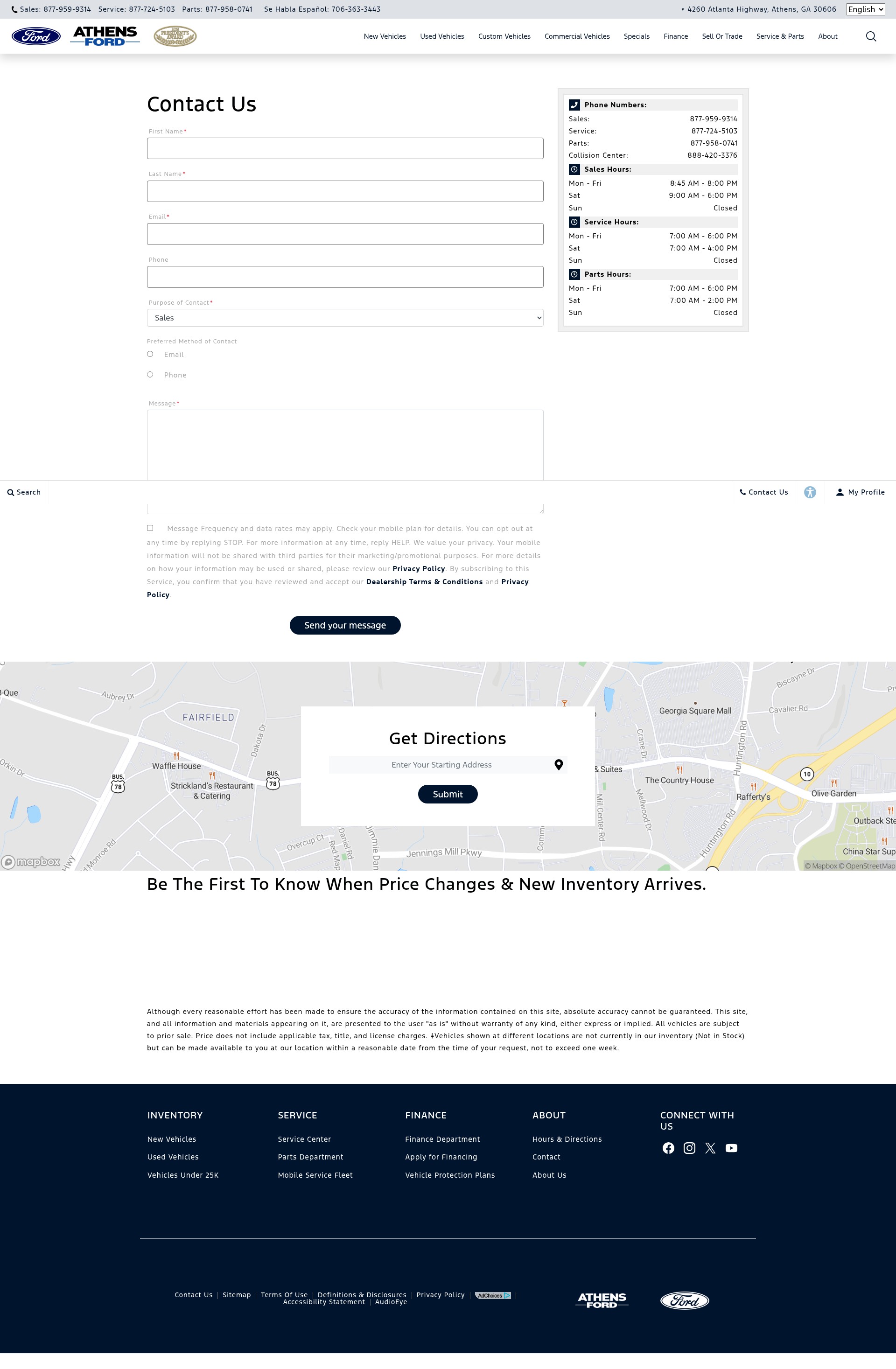Screenshot of athensford.com