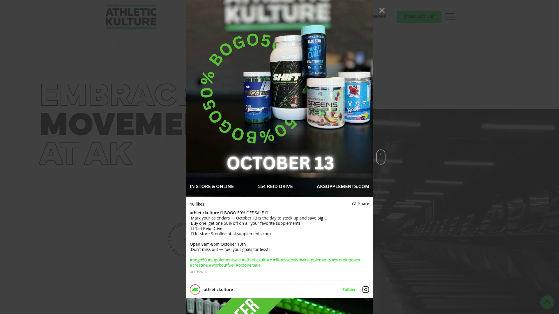 Screenshot of athletickulture.com