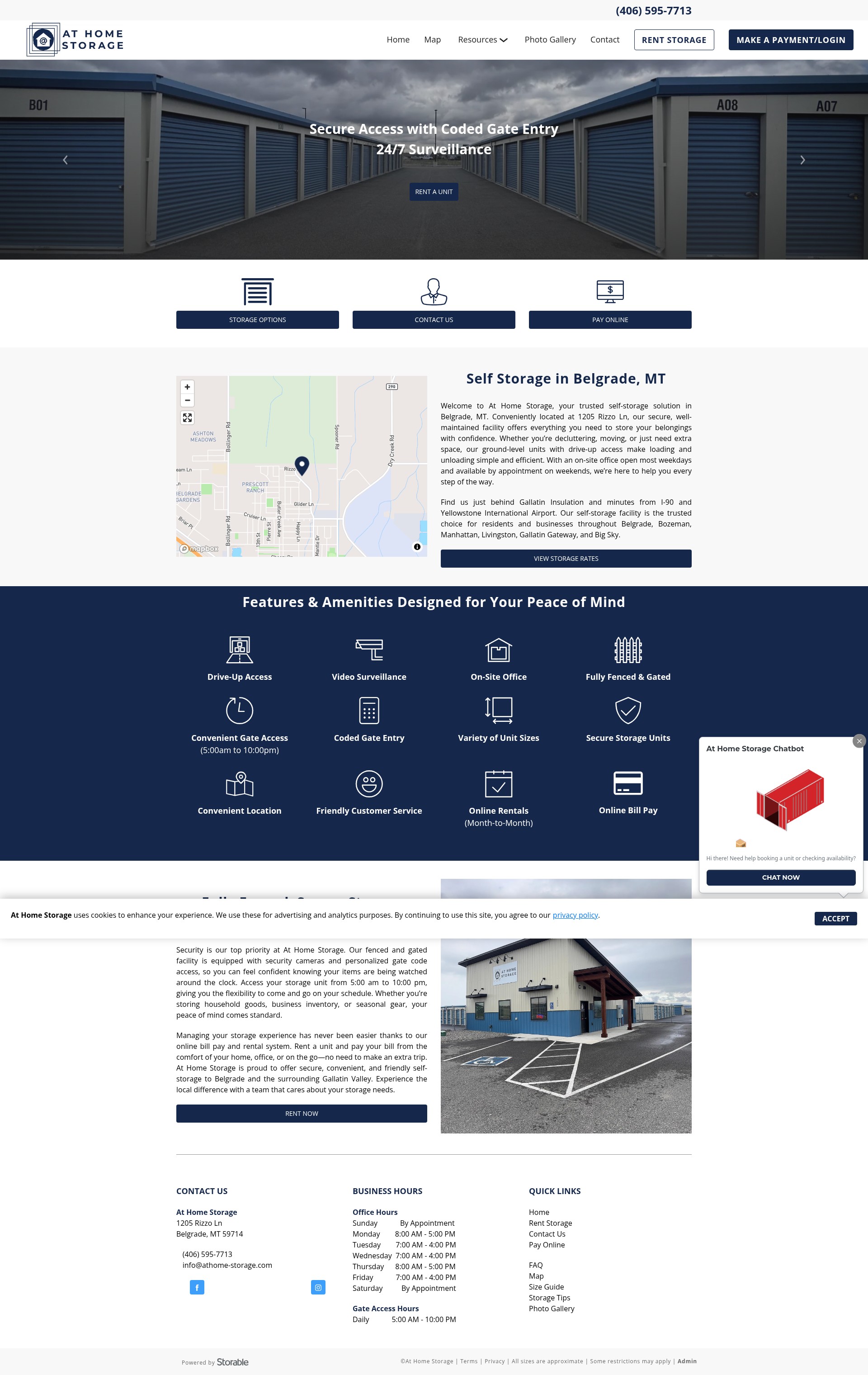 Screenshot of athome-storage.com