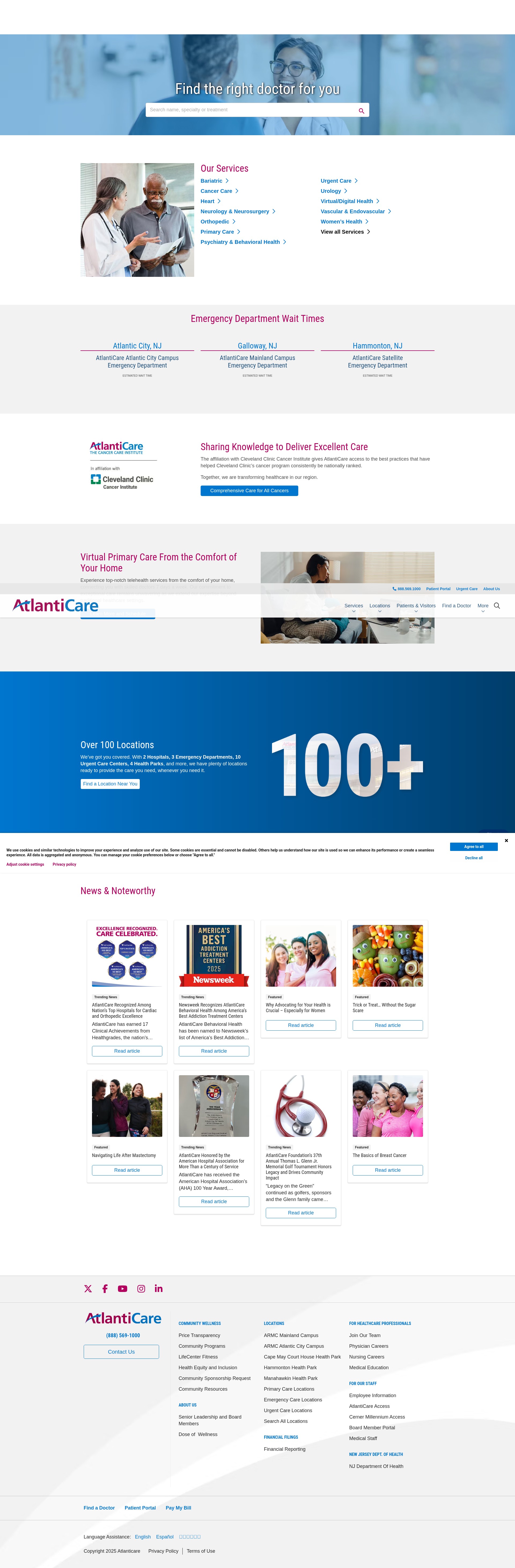 Screenshot of atlanticare.org