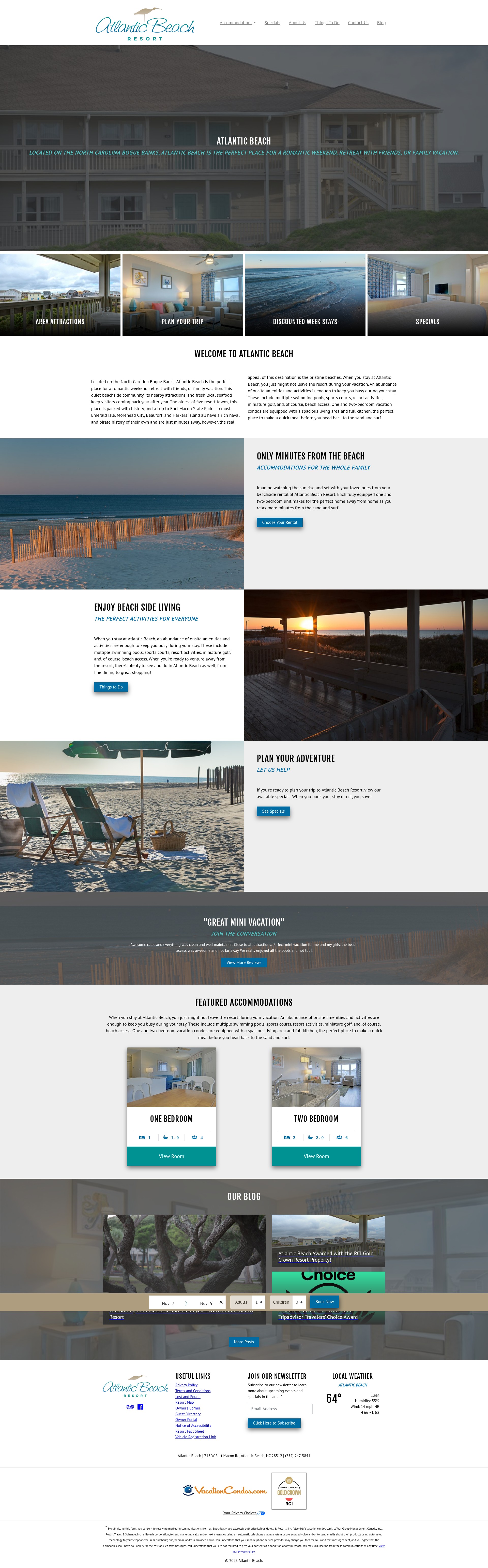 Screenshot of atlanticbeachresortnc.com