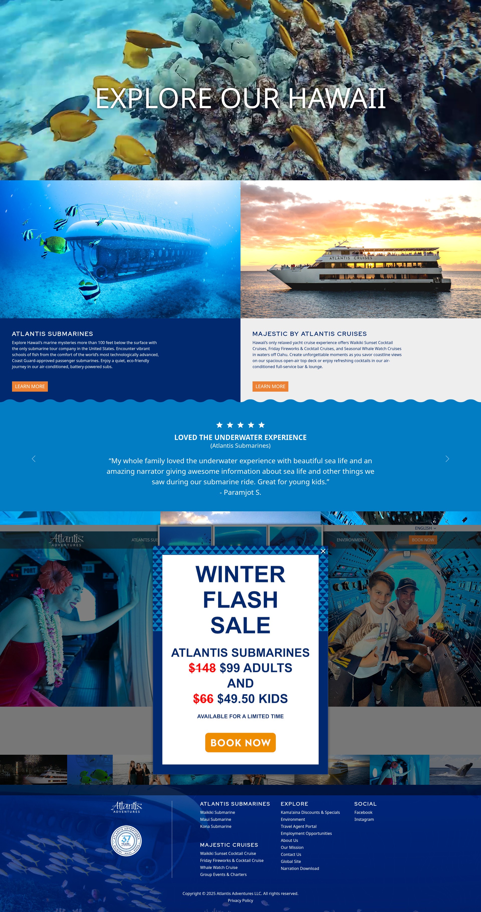 Screenshot of atlantisadventures.com
